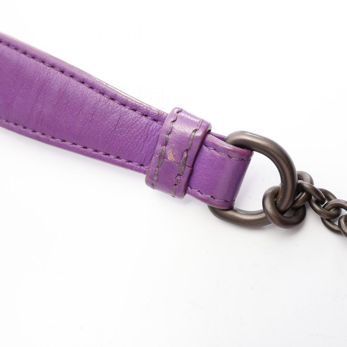 Bottega Veneta Intrecciato Purple Leather Shoulder Bag (Pre-Owned)