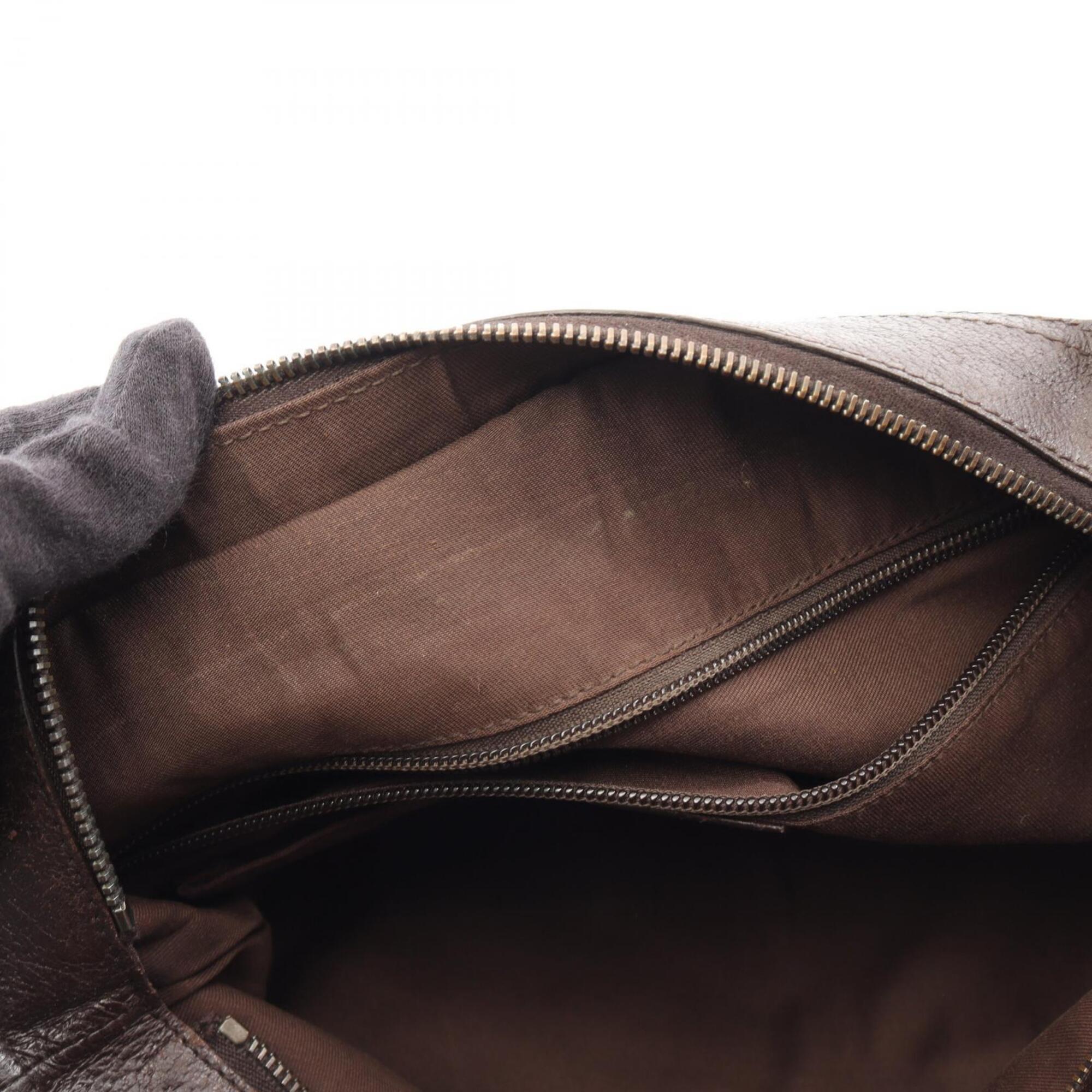 Gucci Beige Brown Multi-Color Canvas Leather Handbag Shoulder Bag (Pre-Owned)