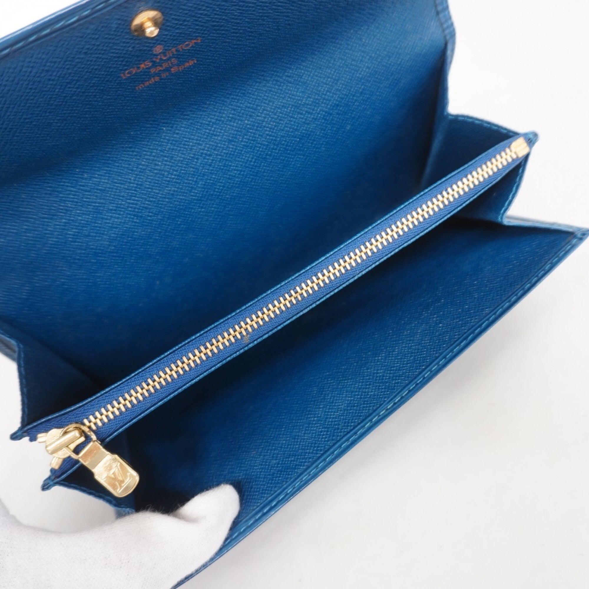Louis Vuitton Toledo Blue Long Wallet (Bi-Fold) (Pre-Owned)