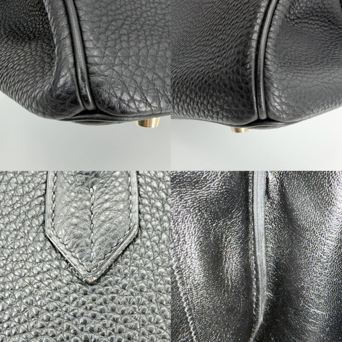 Hermes Black Leather Handbag (Pre-Owned)