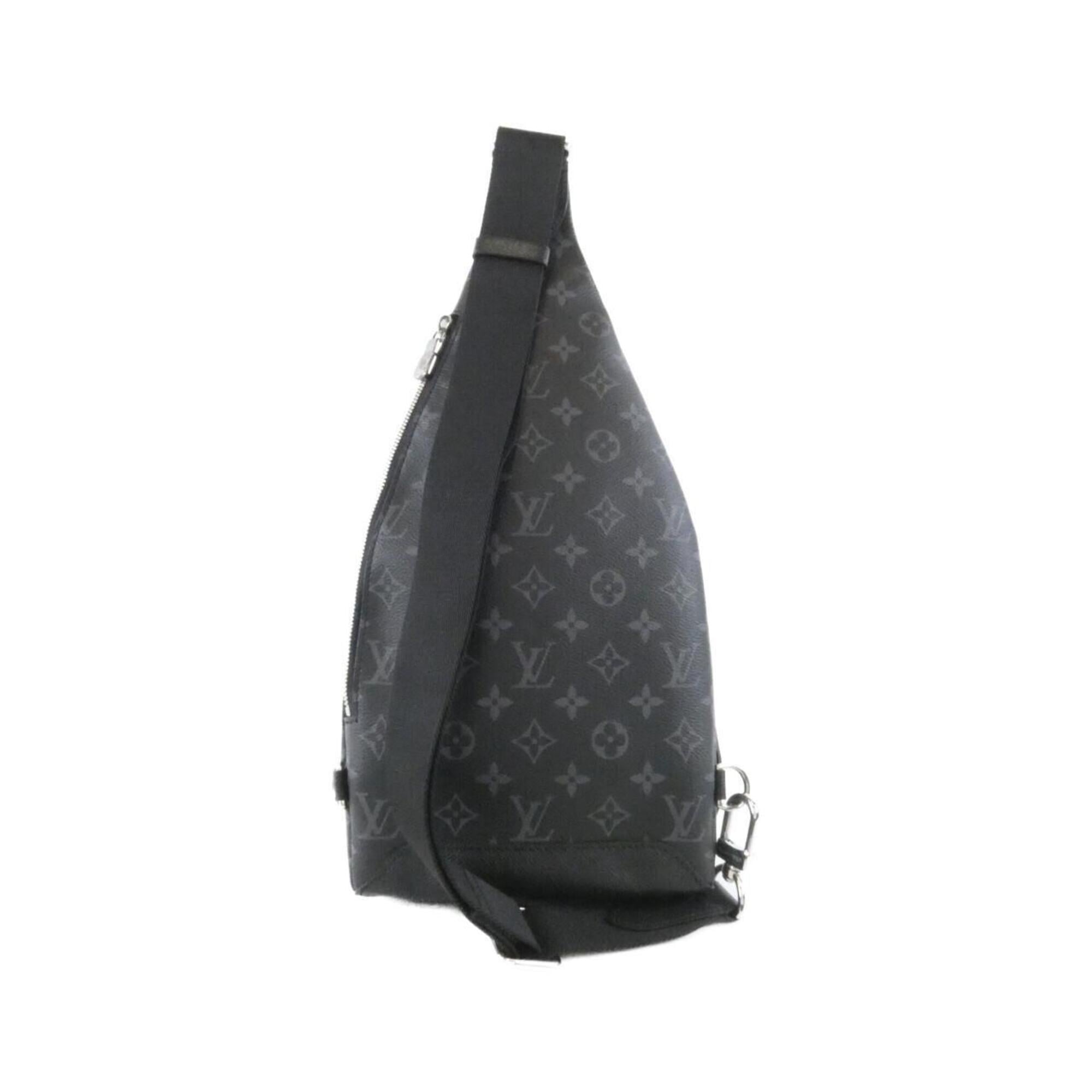 Louis Vuitton Black Coated Canvas Leather Pouch Shoulder Bag (Pre-Owned)
