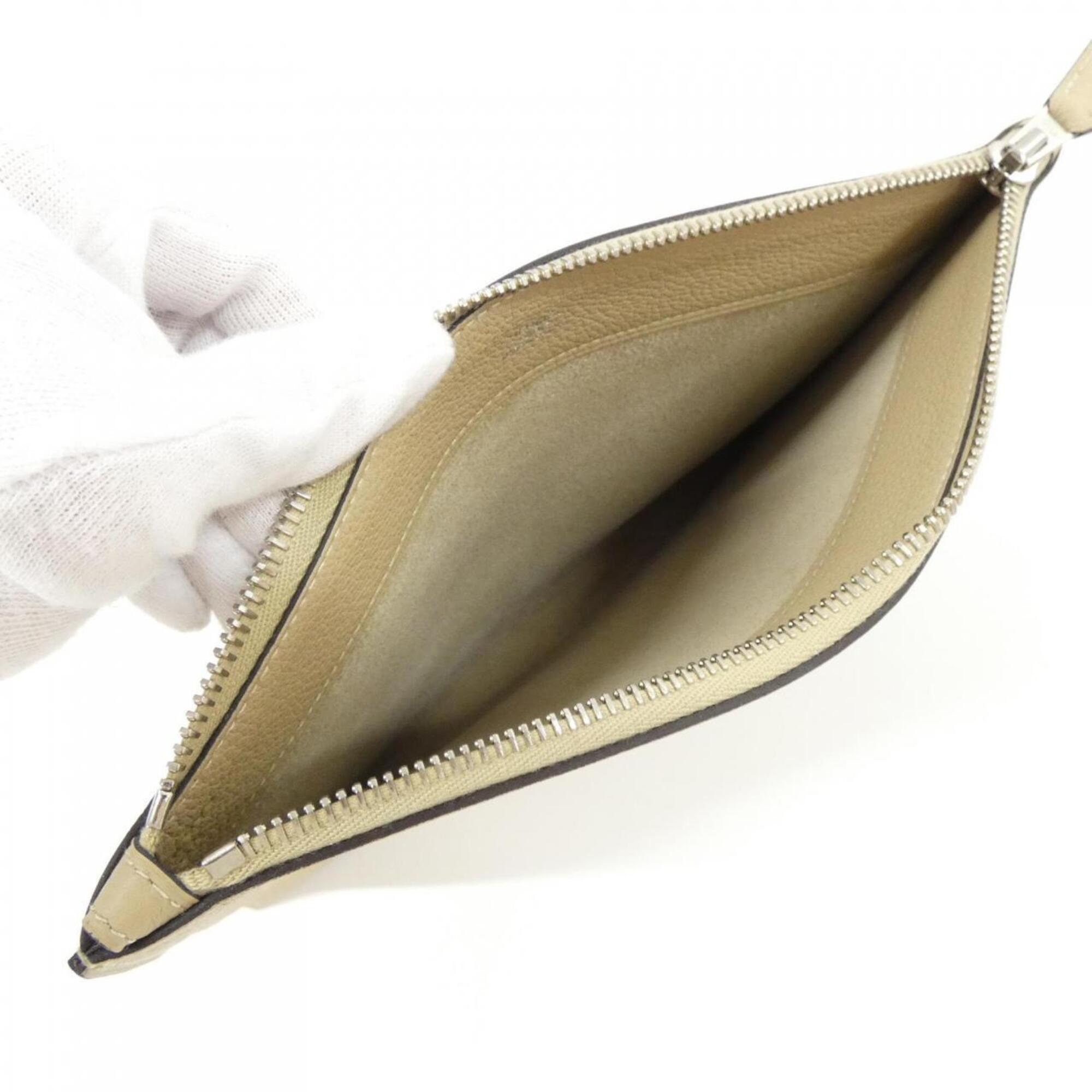 Hermes Beige Togo Leather Handbag Pochette Pouch (Pre-Owned)