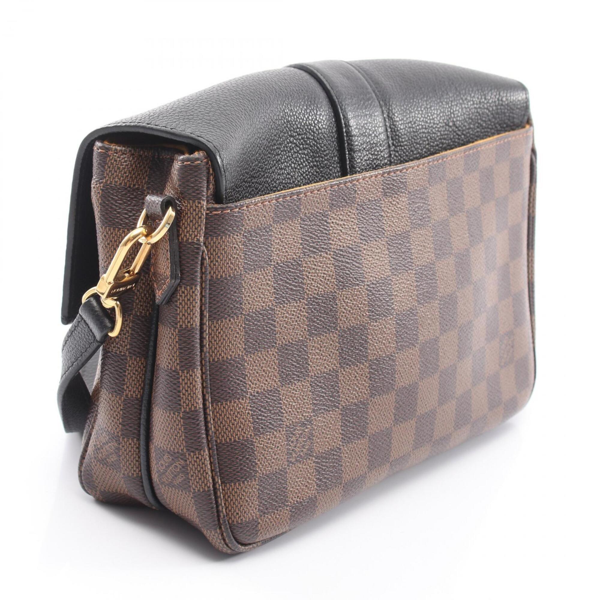 Louis Vuitton Black Brown Damier Canvas Noir Coated Canvas Handbag Shoulder Bag (Pre-Owned)