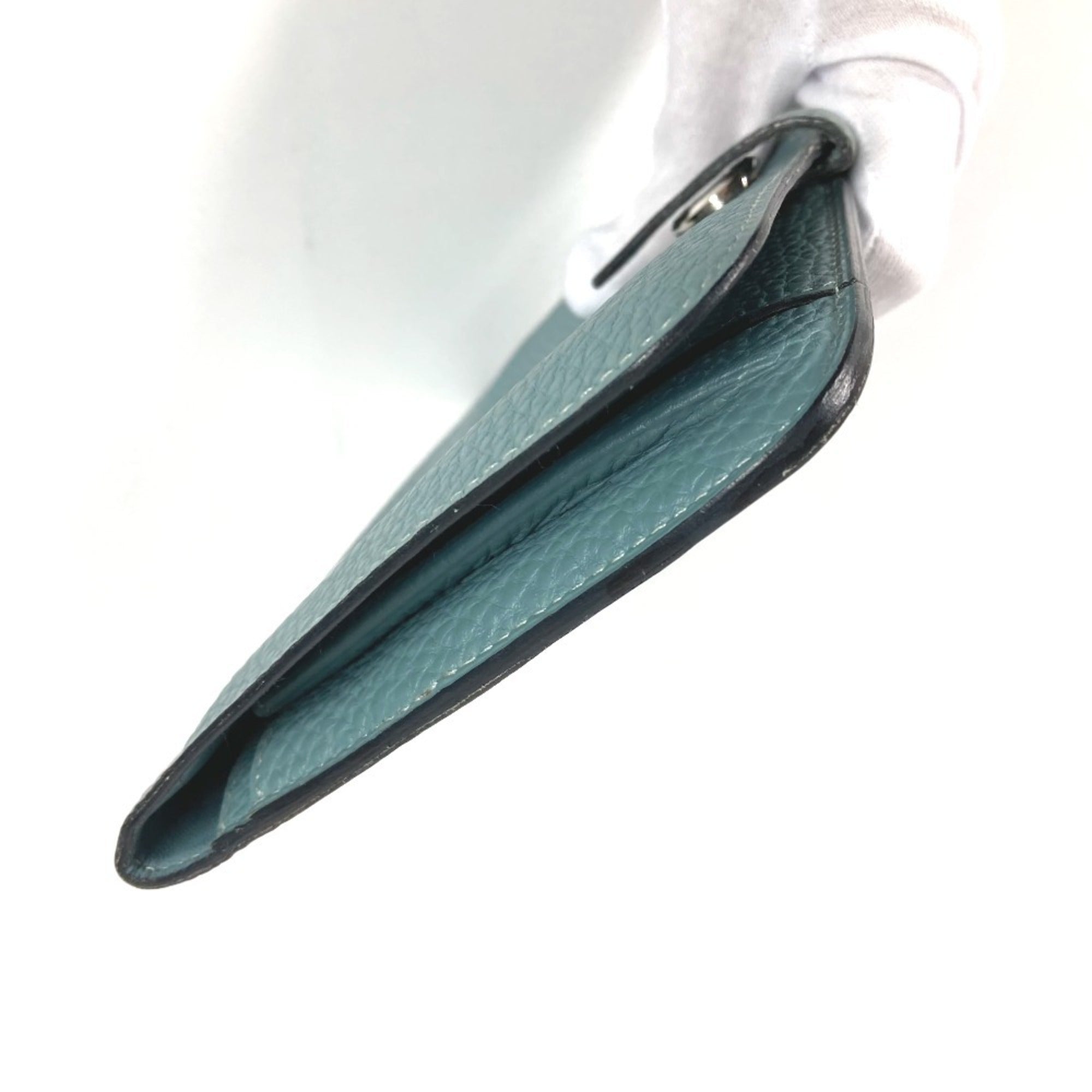 Hermes Dogon Duo Blue Togo Leather Long Wallet (Bi-Fold) (Pre-Owned)