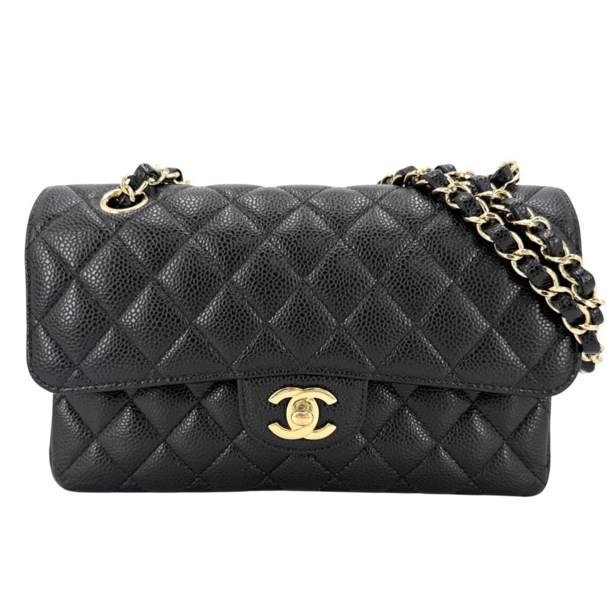 Chanel Matelasse Black Grained Calfskin Shoulder Bag (Pre-Owned)