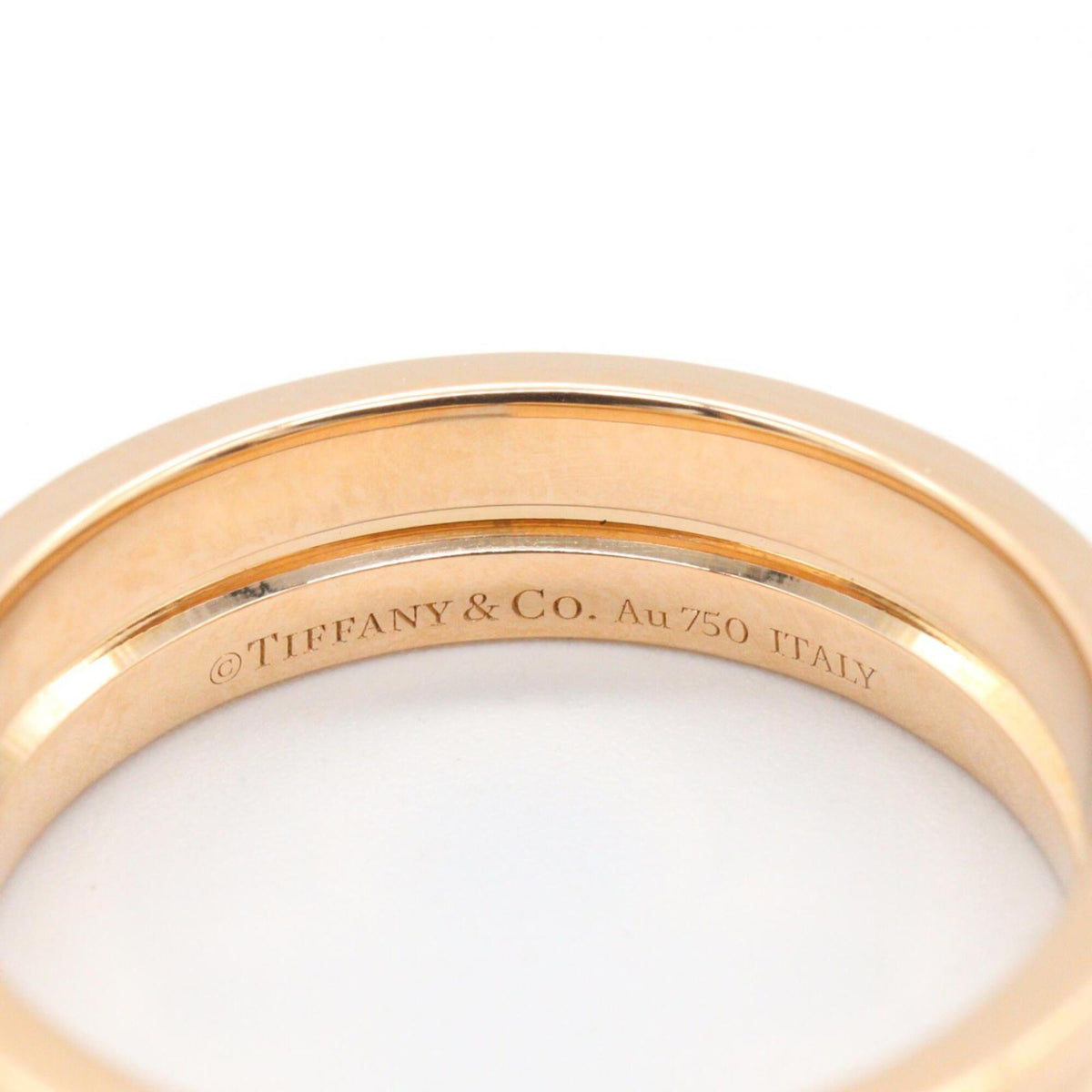 Tiffany Gold Clear Pink Gold (18K) Band Ring (Pre-Owned)
