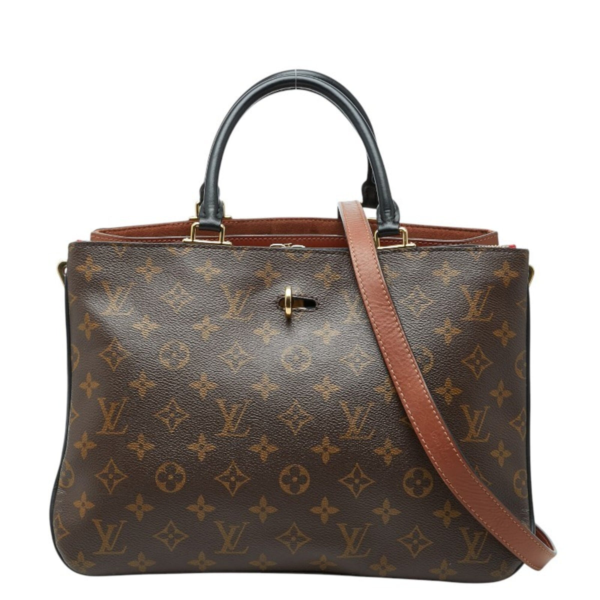 Louis Vuitton Monogram Brown Pvc Leather Handbag Shoulder Bag (Pre-Owned)