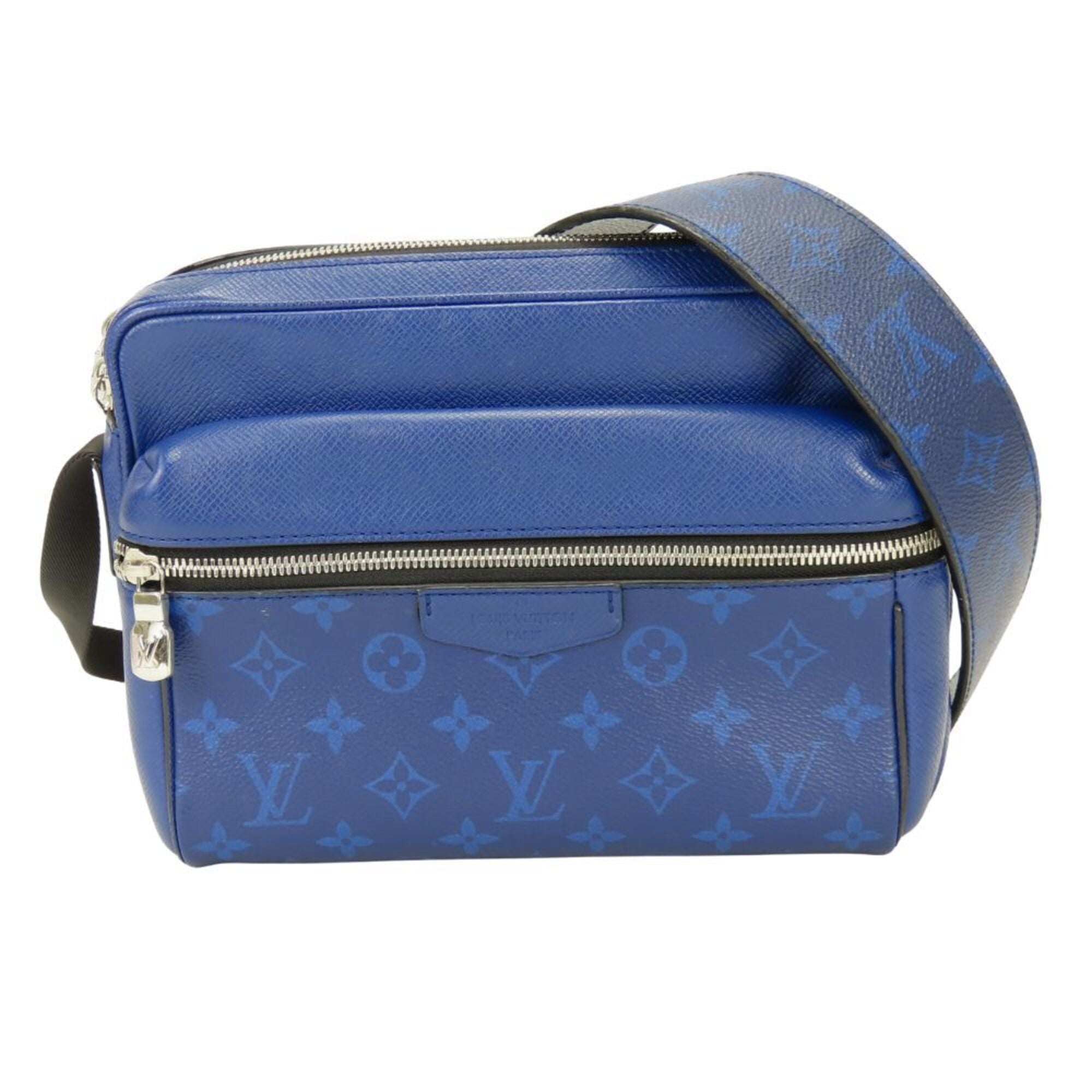 Louis Vuitton Taigarama Cobalt Monogram Taiga Leather Shoulder Bag (Pre-Owned)