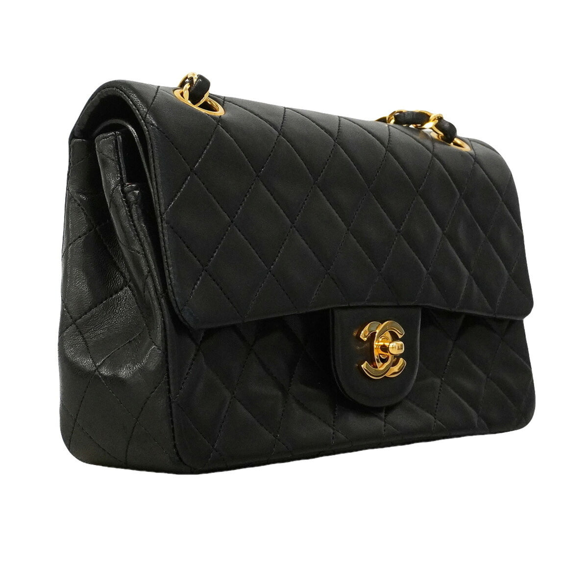 Chanel Black Leather Shoulder Bag (Pre-Owned)
