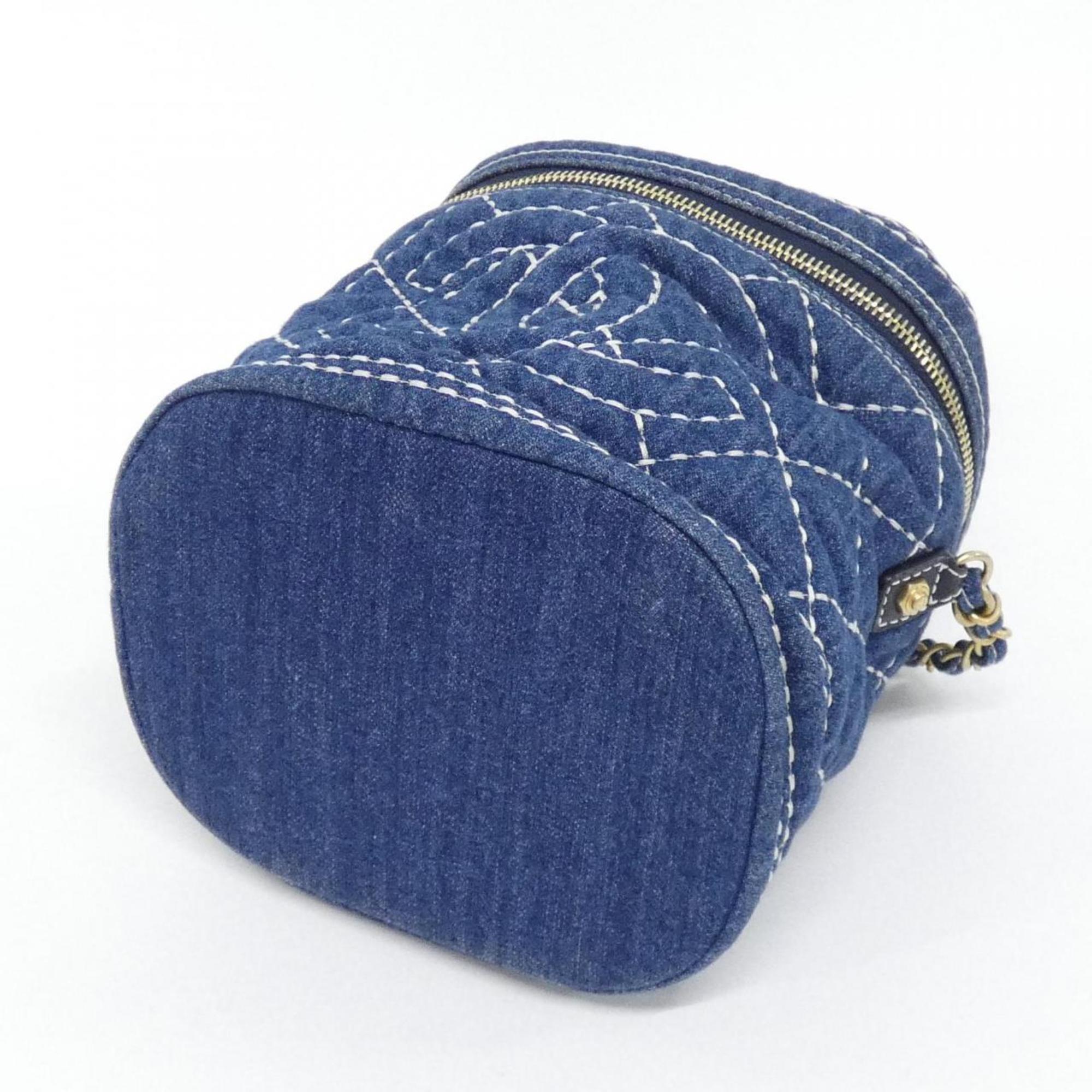 Chanel Blue Denim Leather Handbag (Pre-Owned)