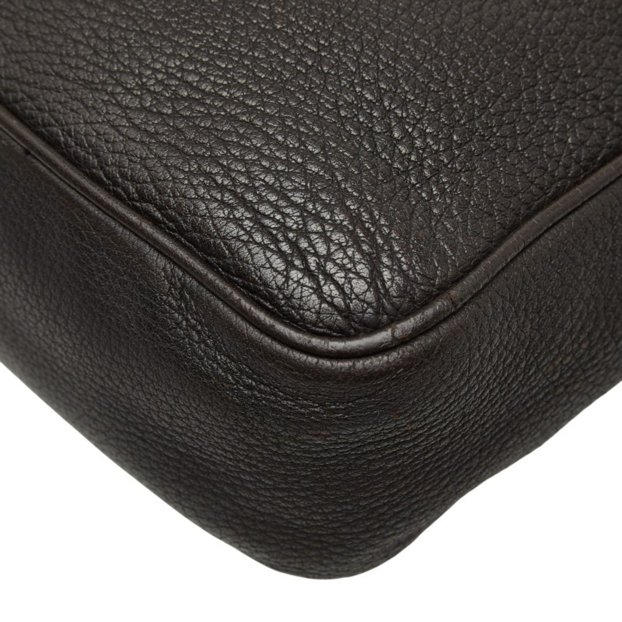 Prada Brown Leather Shoulder Bag (Pre-Owned)