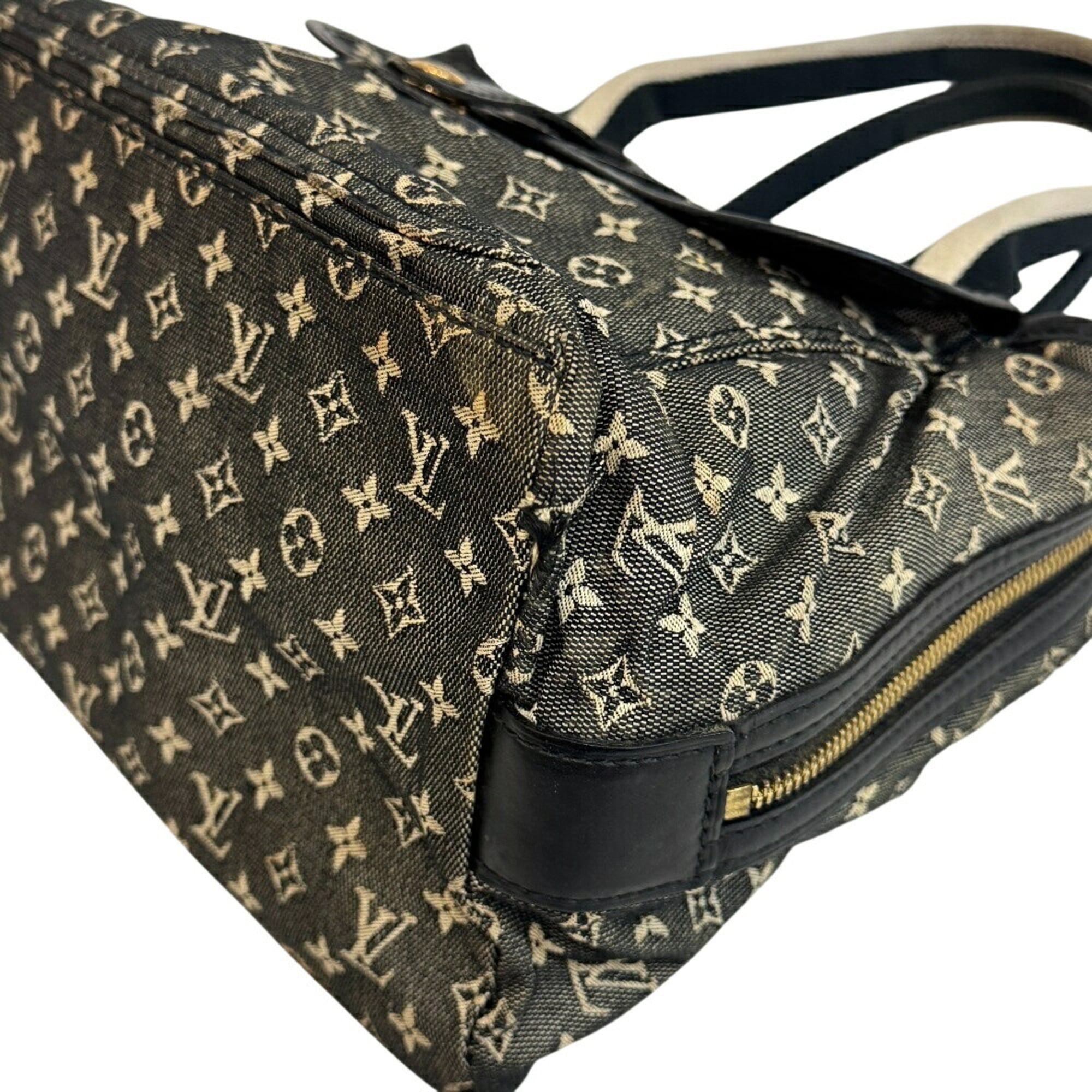 Louis Vuitton Monogram Mini Gray Navy White Monogram Mini Boston Bag Handbag (Pre-Owned)