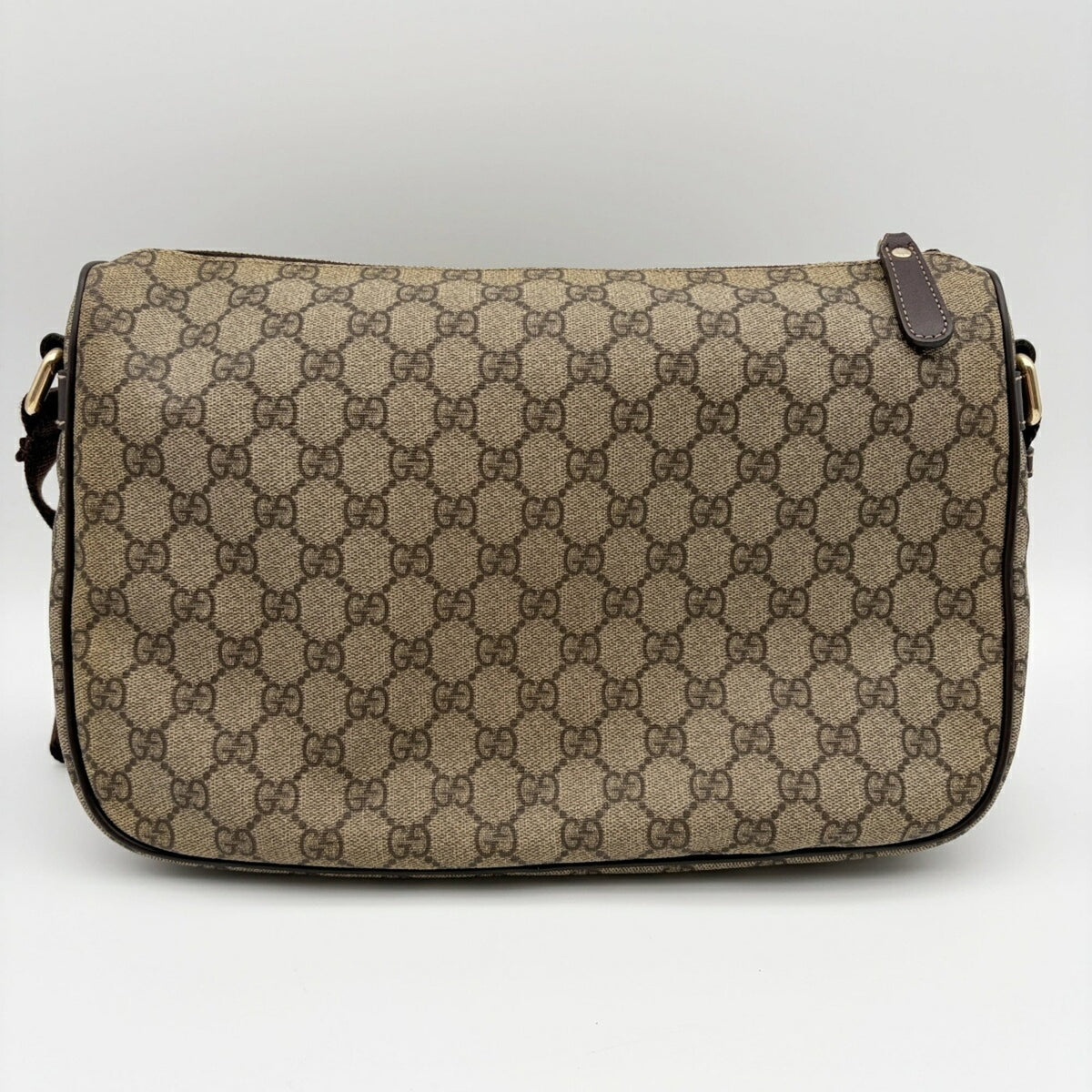 Gucci Beige Dark Brown Pvc Leather Shoulder Bag (Pre-Owned)