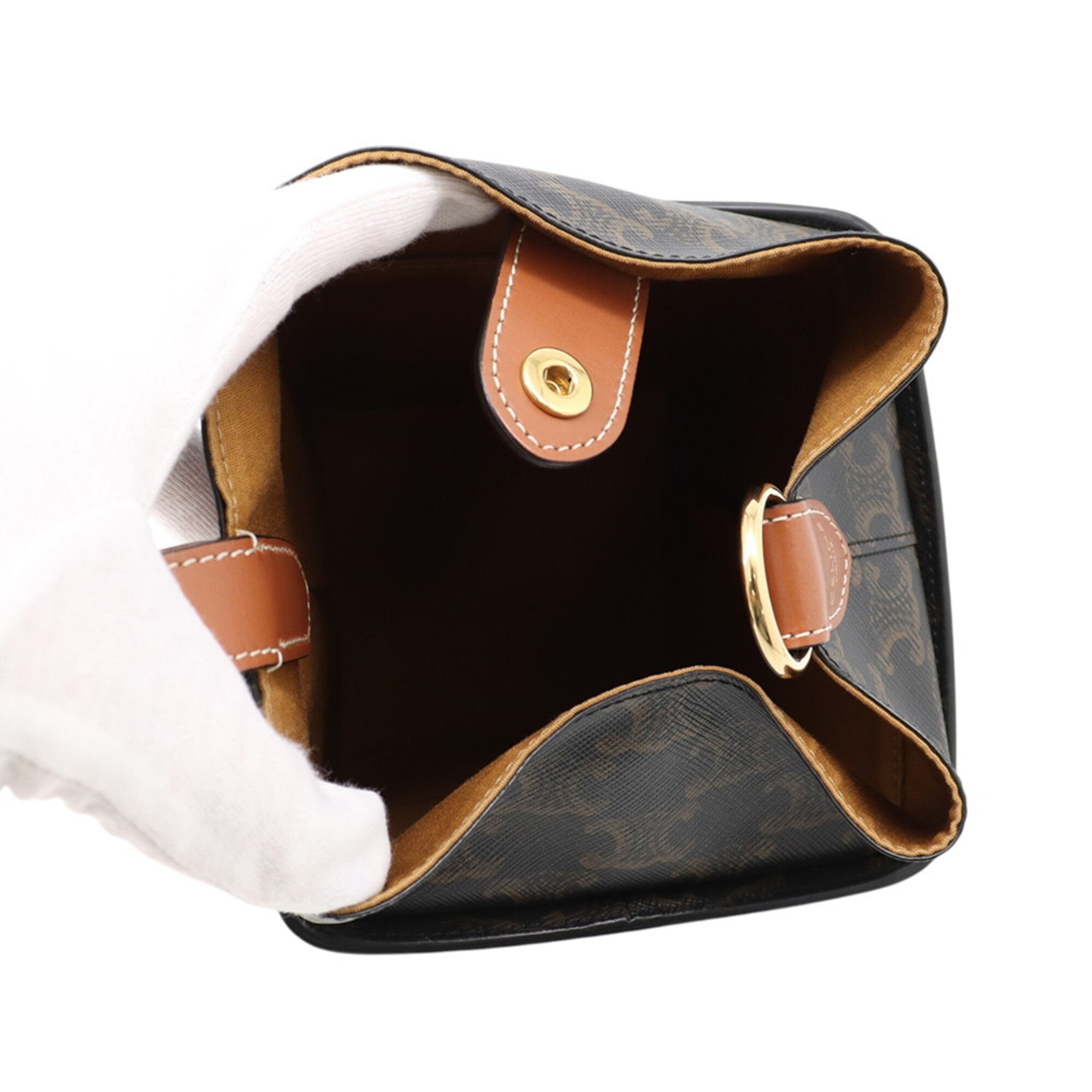 Celine Camel Pvc Leather Handbag (Pre-Owned)