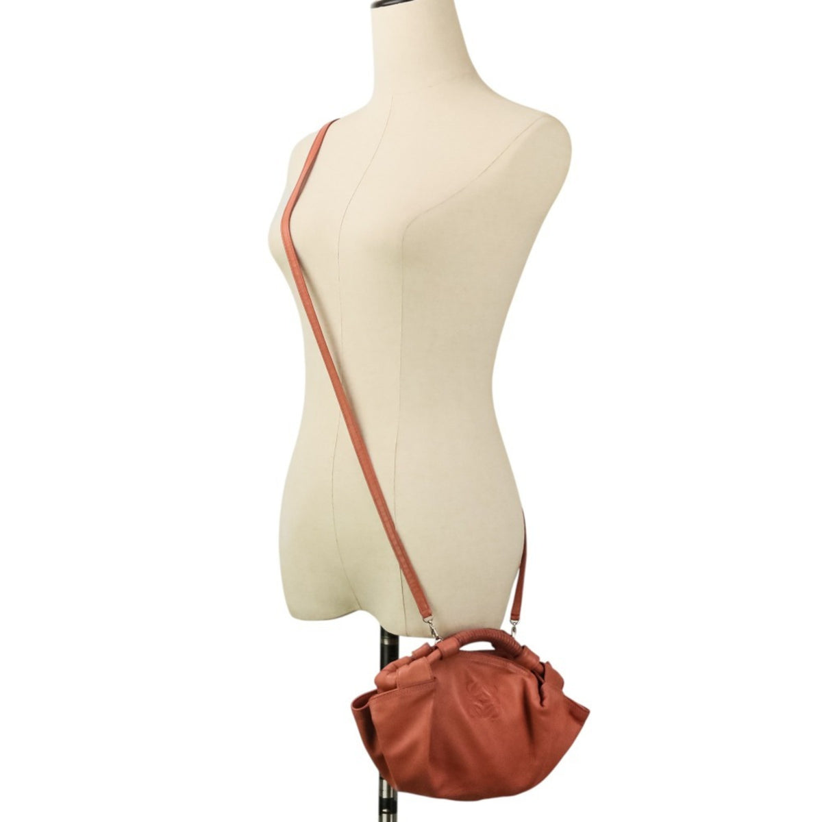 Loewe Nappa Aire Pink Leather Handbag Shoulder Bag (Pre-Owned)