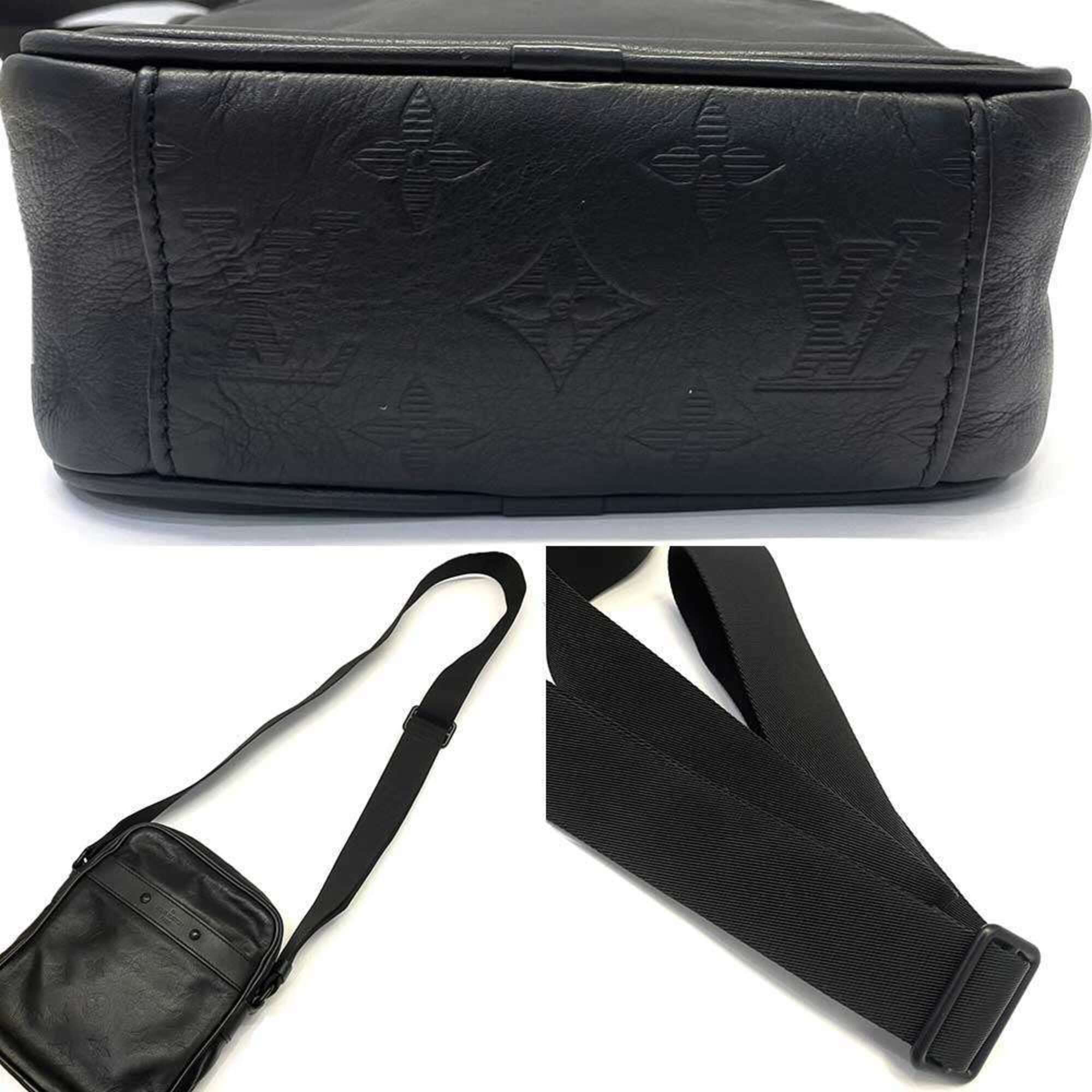 Louis Vuitton Monogram Shadow Black Monogram Shadow Shoulder Bag (Pre-Owned)