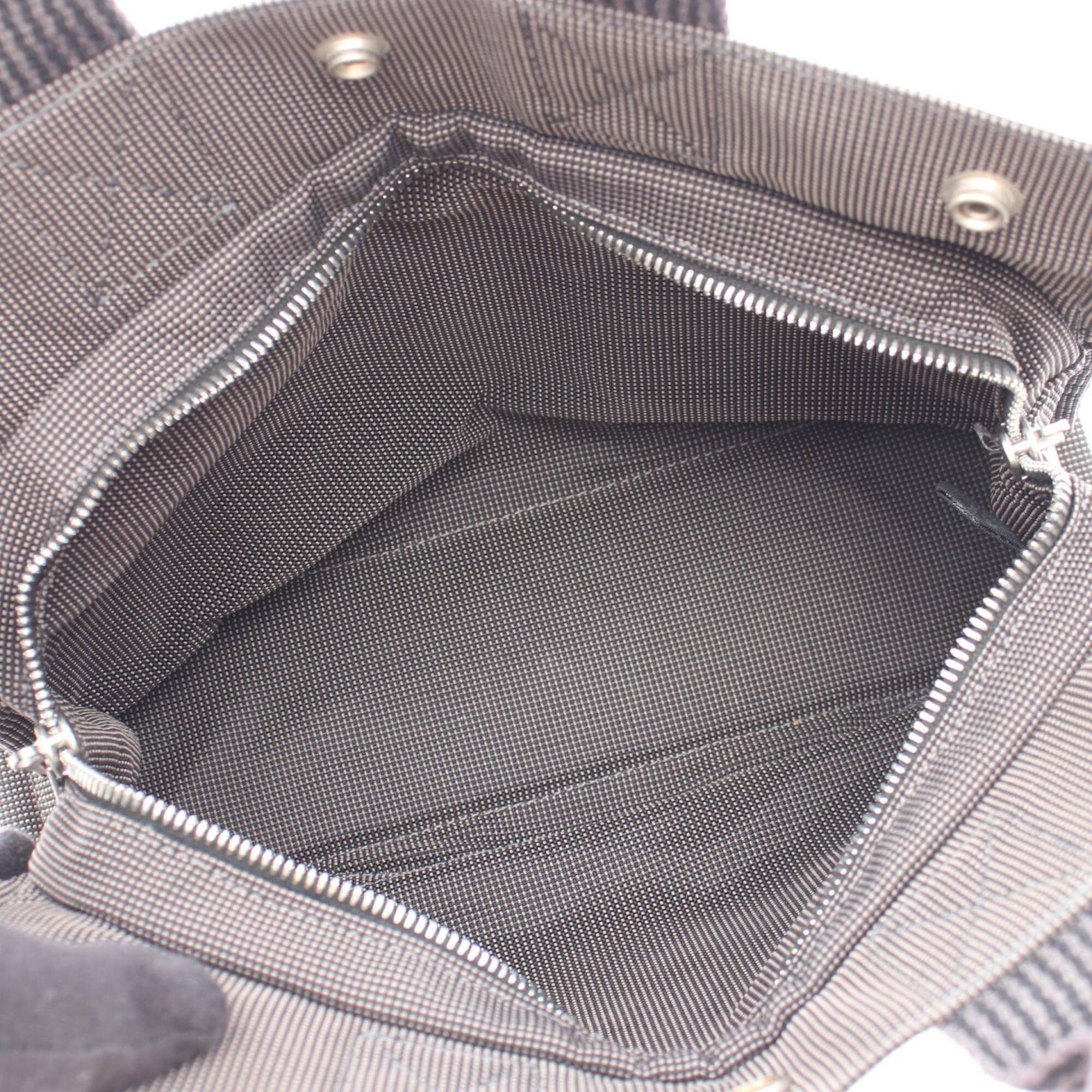 Hermes Gray Nylon Canvas Handbag Tote Bag (Pre-Owned)