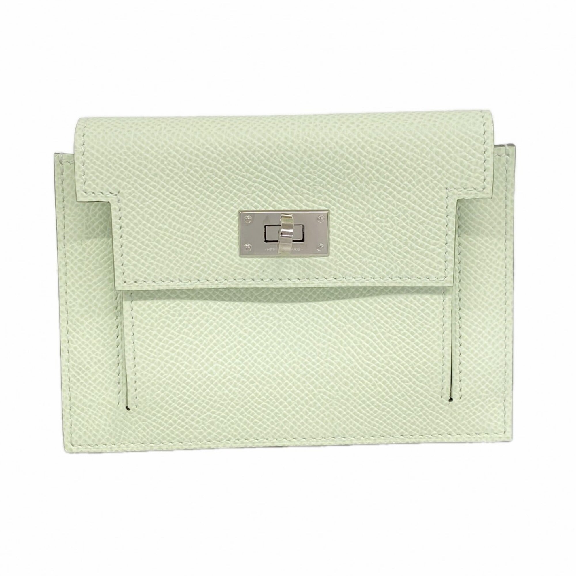 Hermes Green Epsom Leather Coin Purse/Coin Case (Pre-Owned)