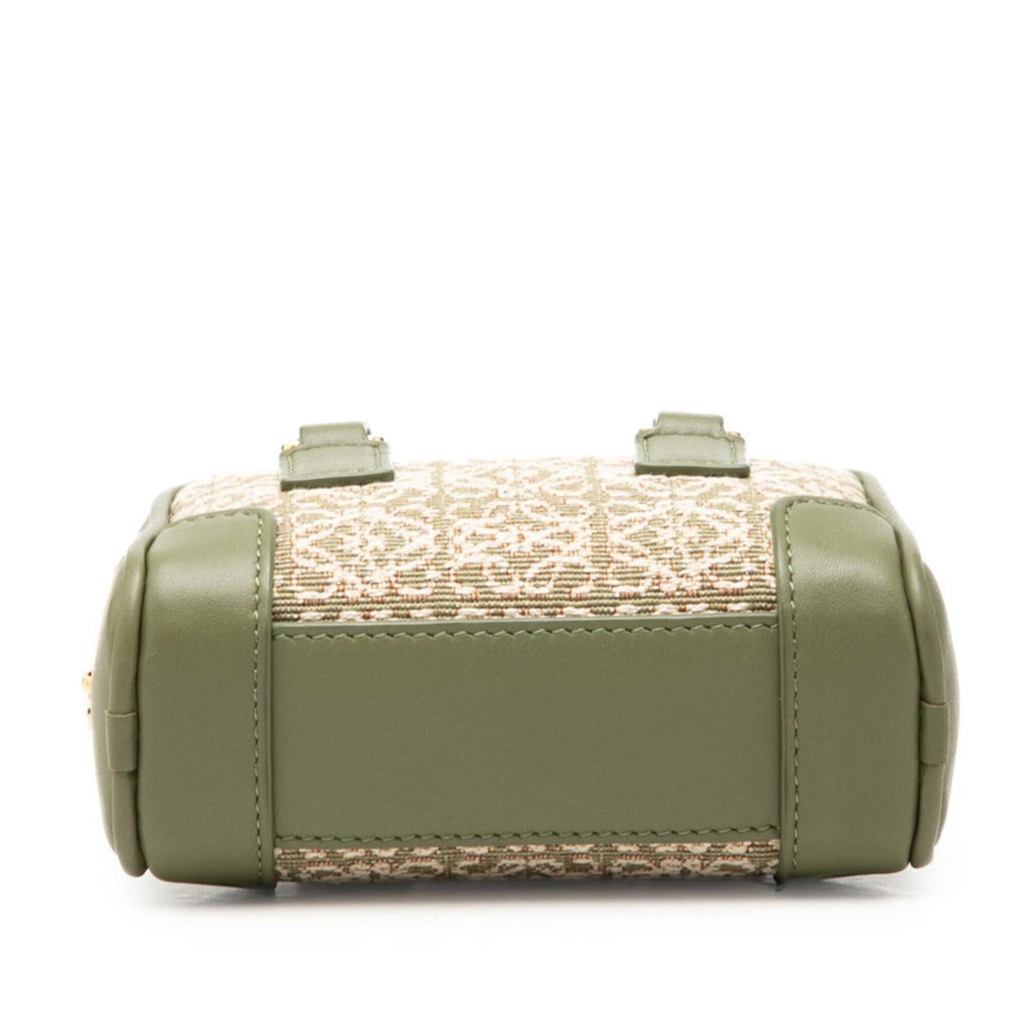 Loewe Green Canvas Handbag Shoulder Bag (Pre-Owned)