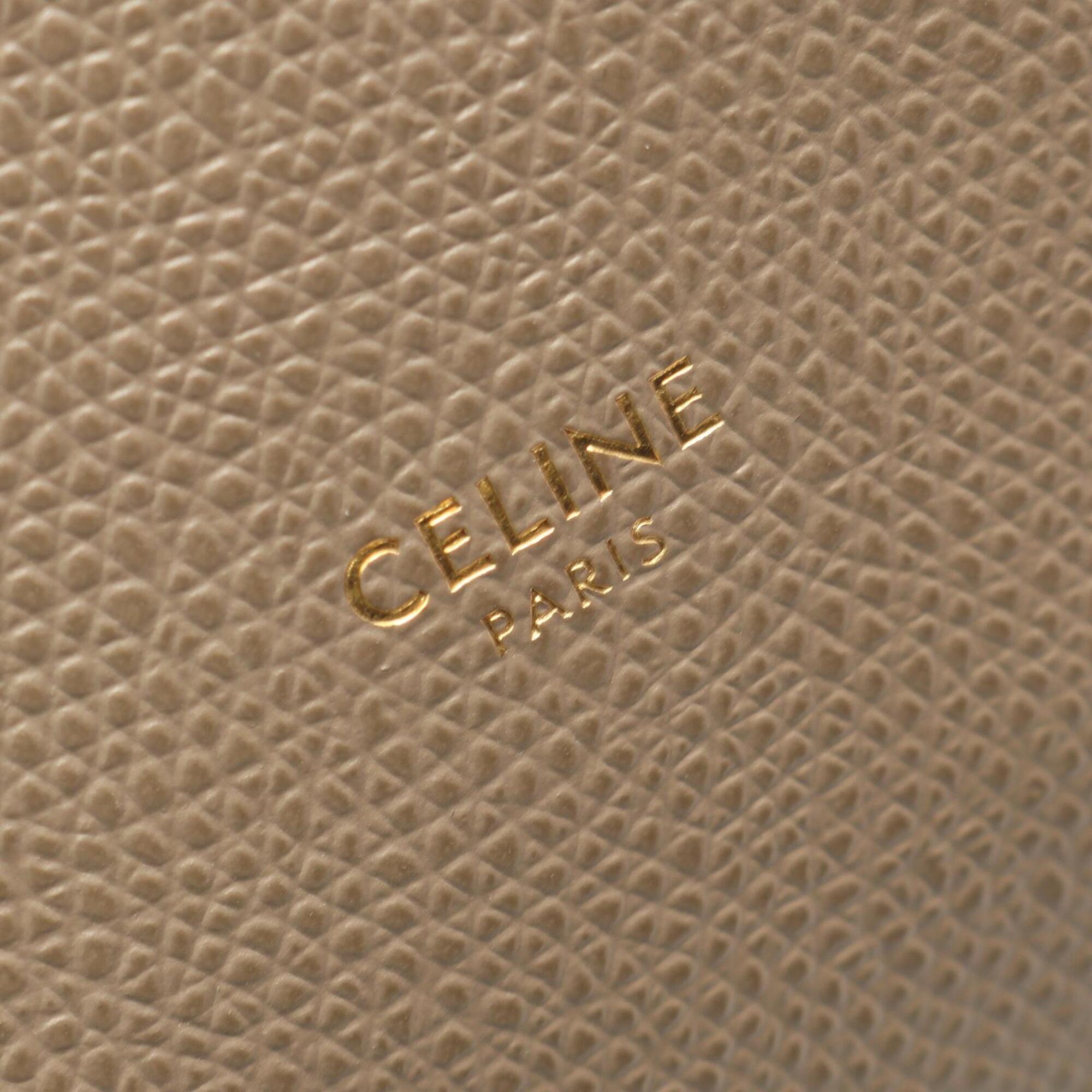 Celine Beige Leather Handbag Tote Bag (Pre-Owned)