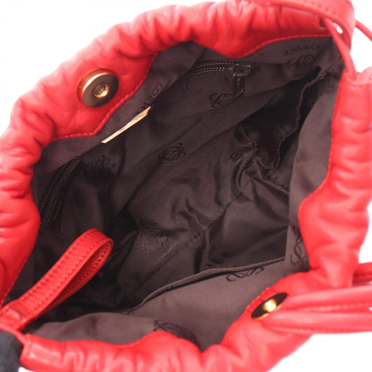 Loewe Red Color Nappa Leather Handbag Shoulder Bag (Pre-Owned)