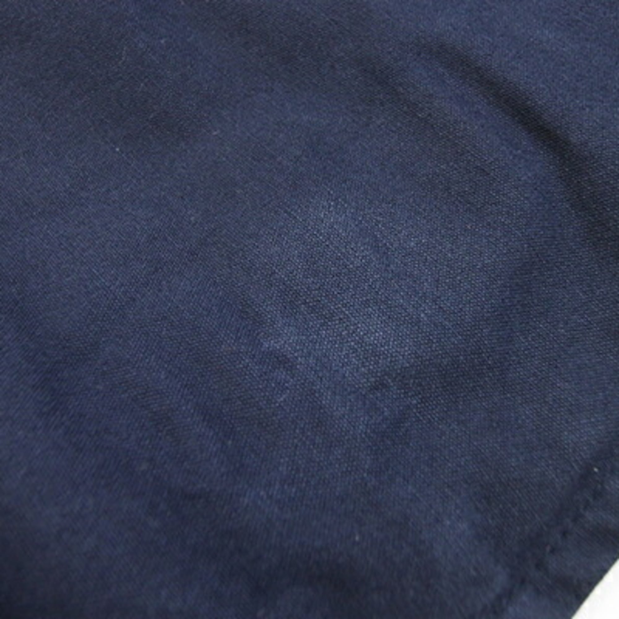 Hermes Navy Cotton Canvas Shoulder Bag (Pre-Owned)