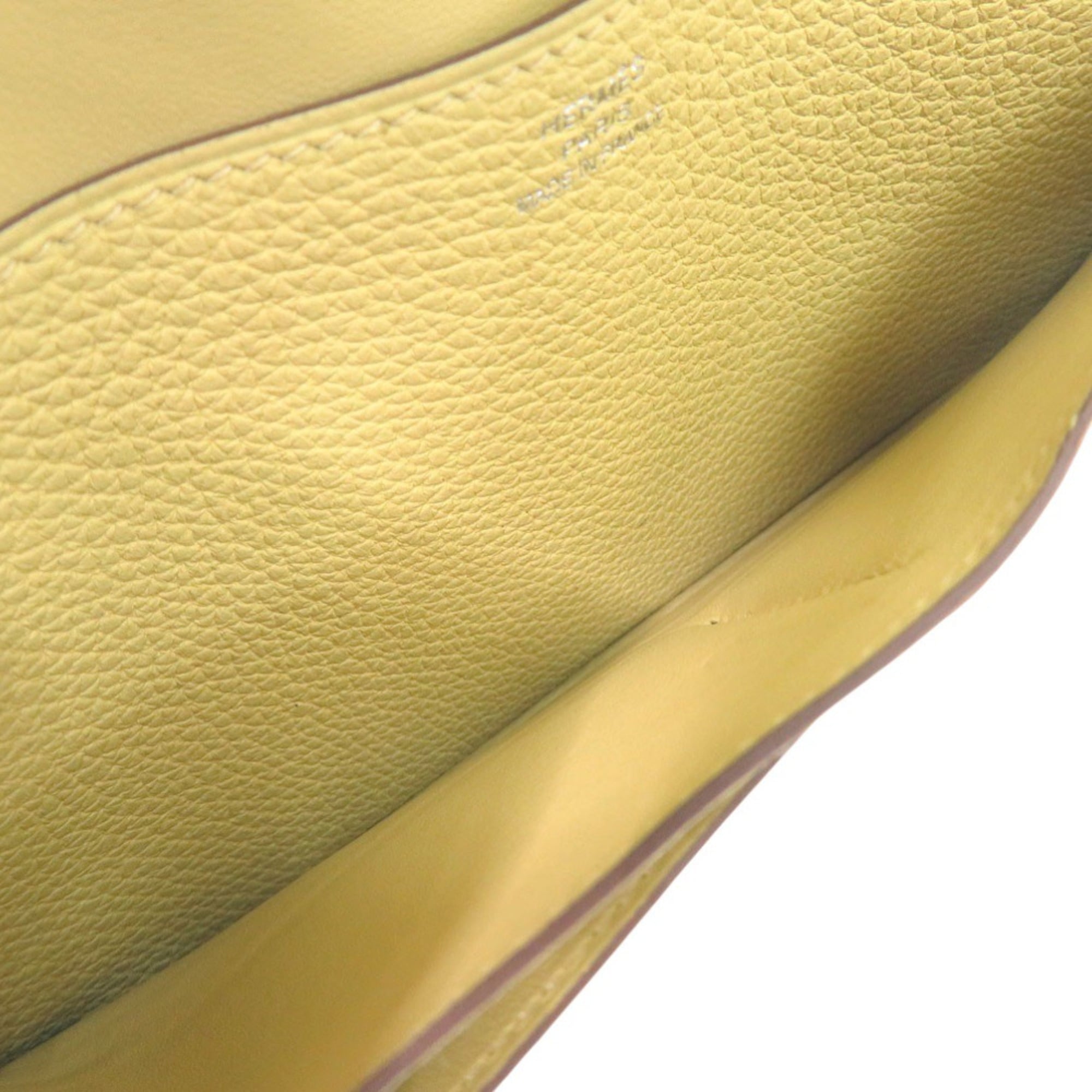 Hermes Yellow Togo Leather Long Wallet (Bi-Fold) (Pre-Owned)