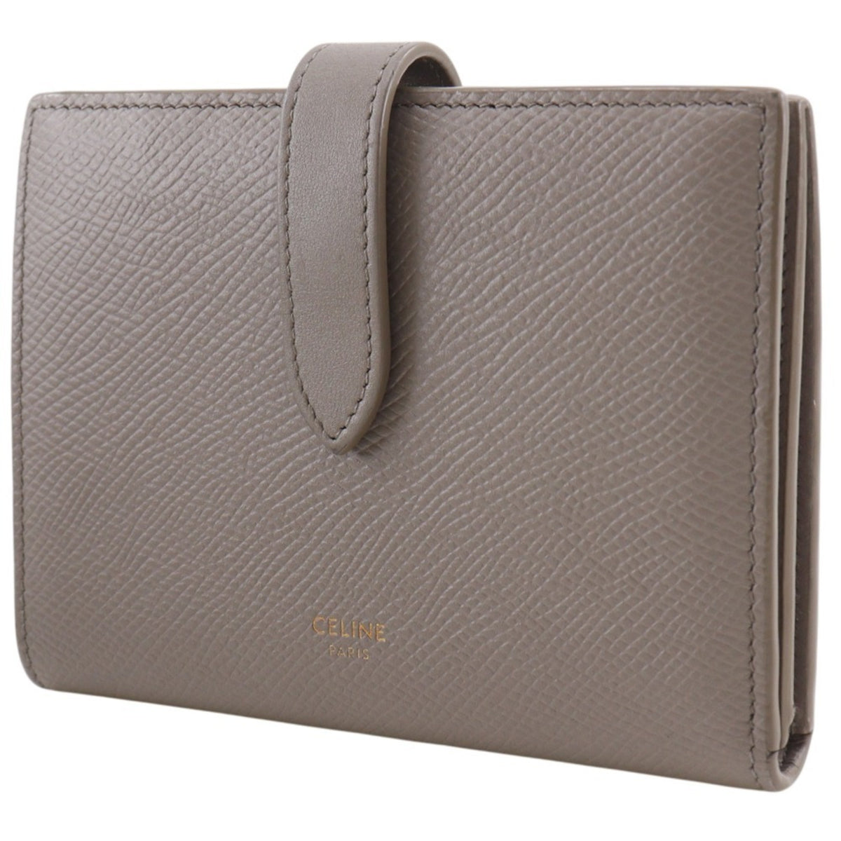 Celine Grayish Leather Wallet (Bi-Fold) (Pre-Owned)