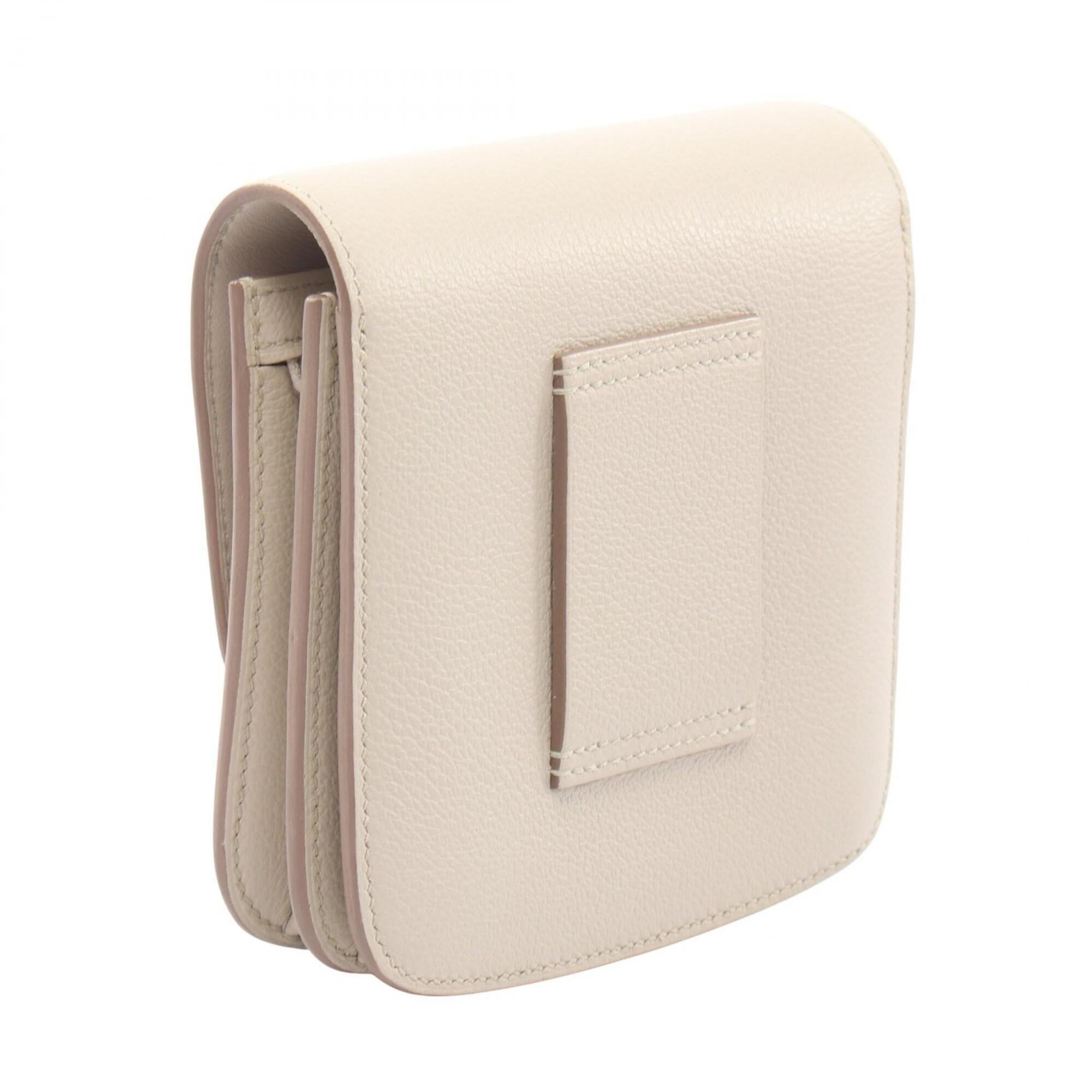 Hermes Gray Evercalf Leather Wallet (Bi-Fold) (Pre-Owned)
