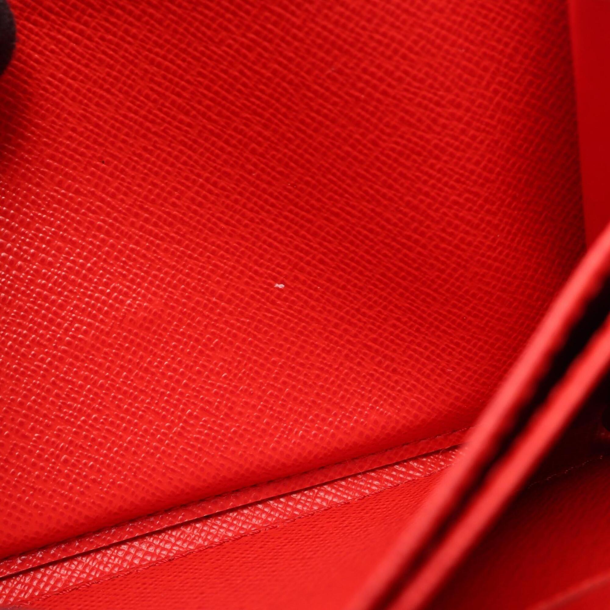 Louis Vuitton Brown Red Color Pvc Long Wallet (Bi-Fold) (Pre-Owned)