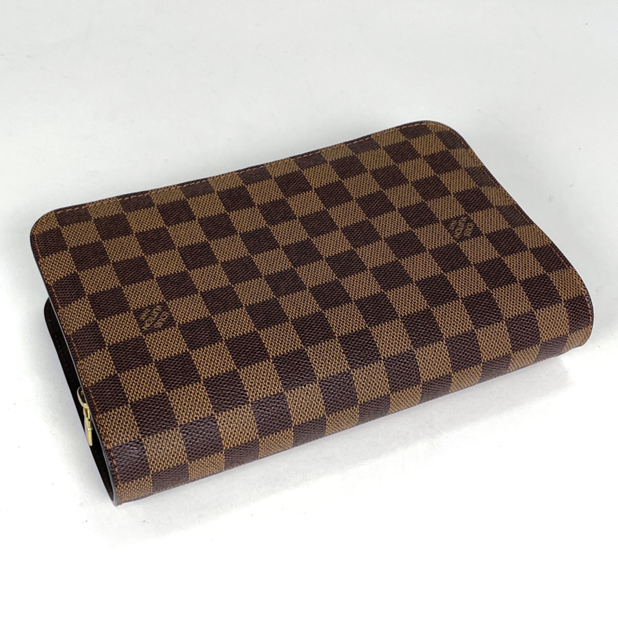 Louis Vuitton Brown Damier Canvas Clutch Bag (Pre-Owned)