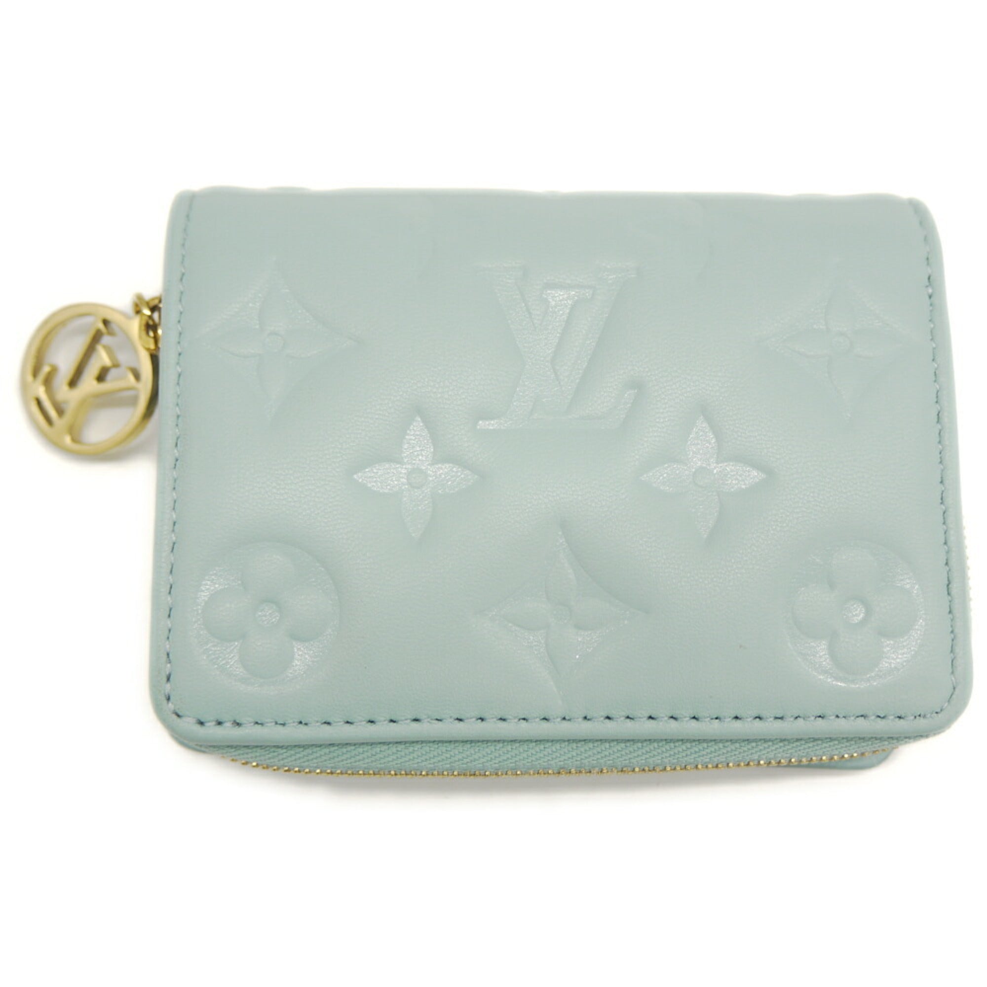 Louis Vuitton Blue Leather Long Wallet (Bi-Fold) (Pre-Owned)
