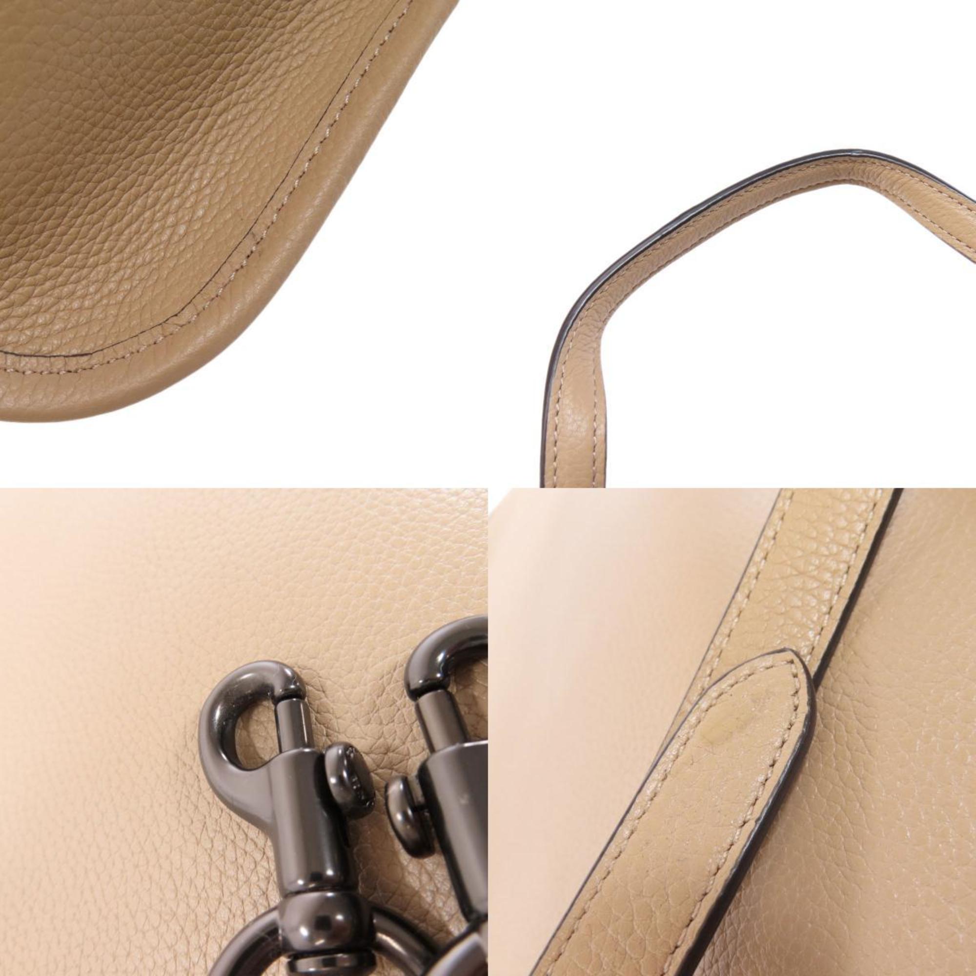 Coach Beige Leather Handbag (Pre-Owned)