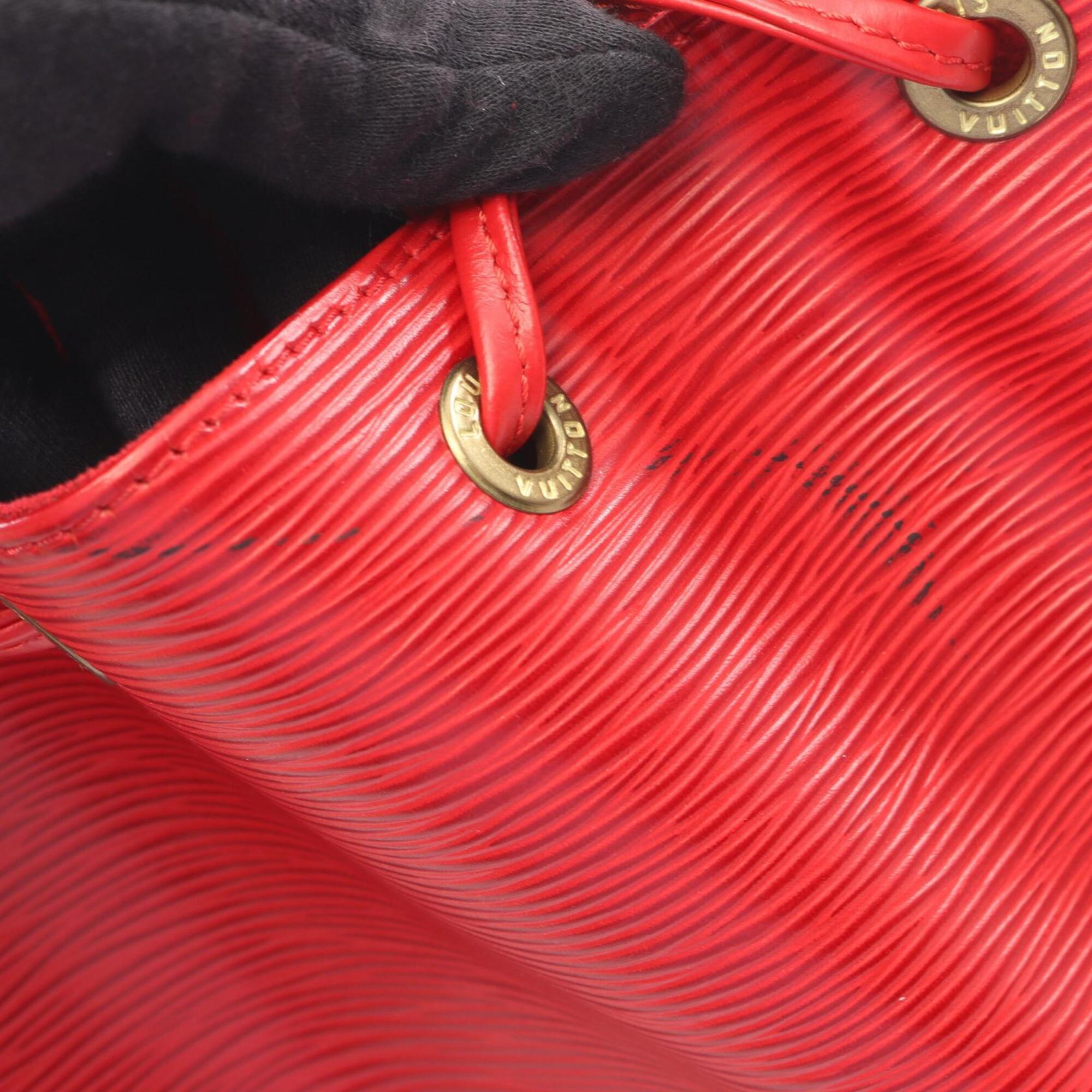Louis Vuitton Red Color Leather Handbag Shoulder Bag (Pre-Owned)