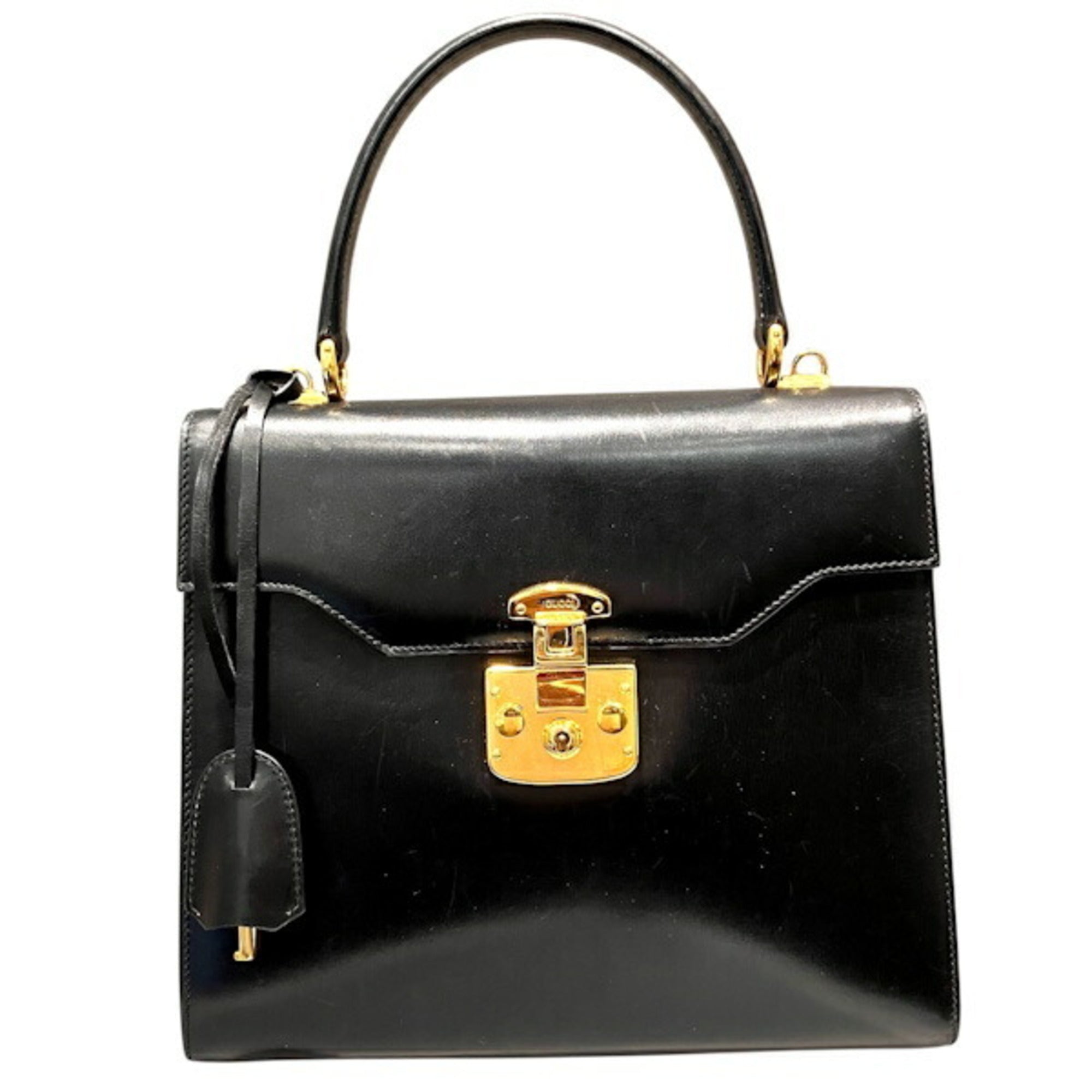 Gucci Black Leather Handbag (Pre-Owned)
