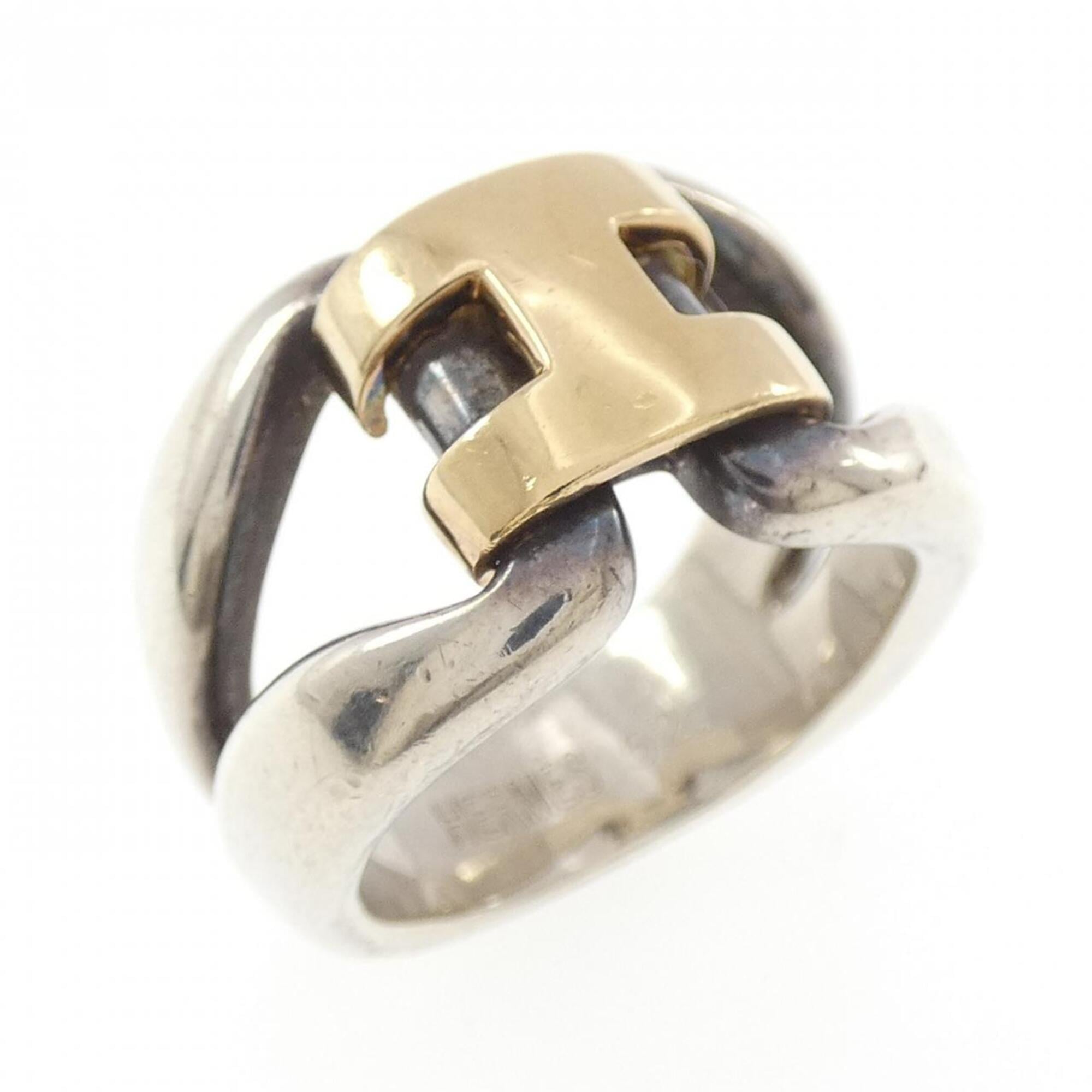 Hermes Gold Silver Band Ring (Pre-Owned)