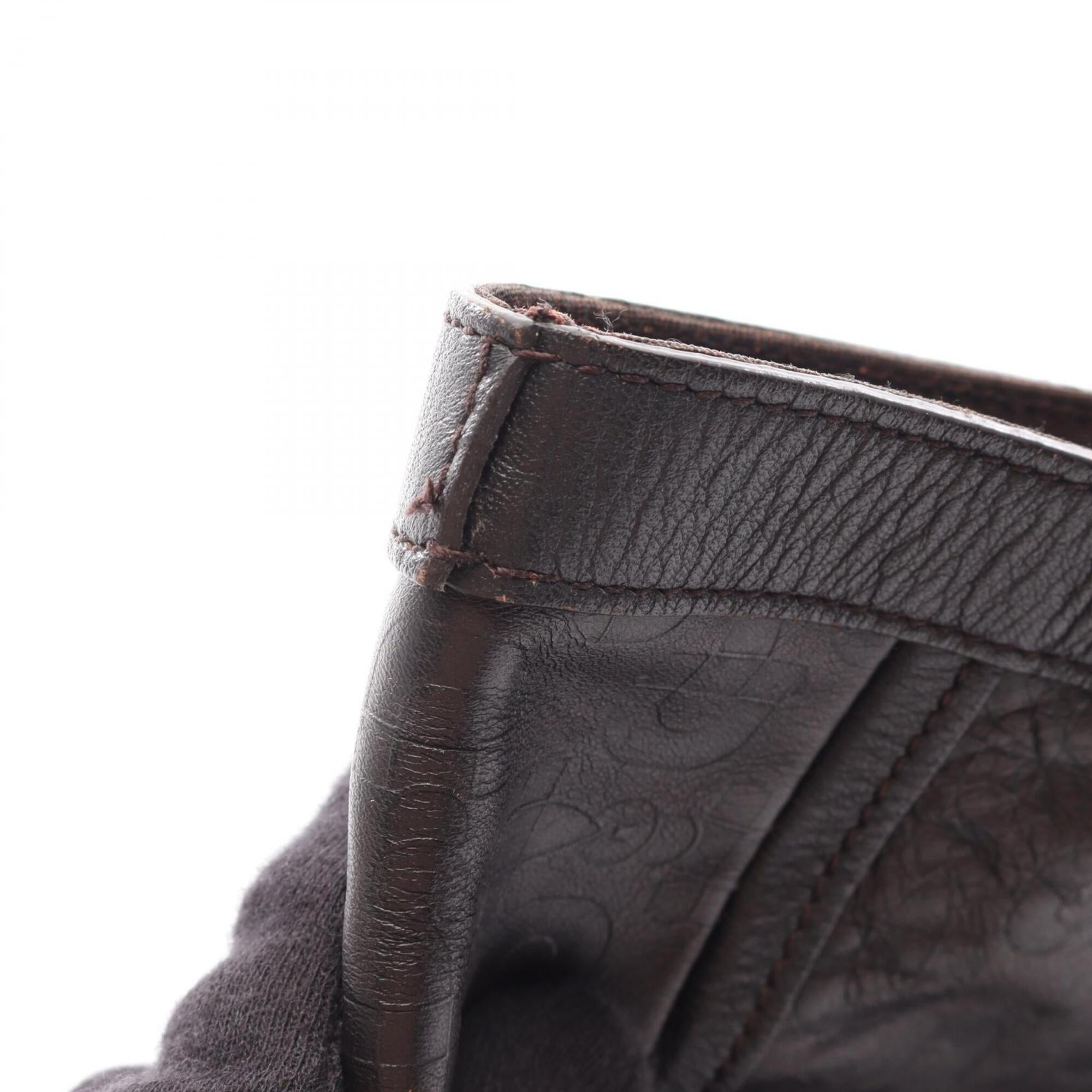 Gucci Abbey Brown Leather Handbag Tote Bag (Pre-Owned)
