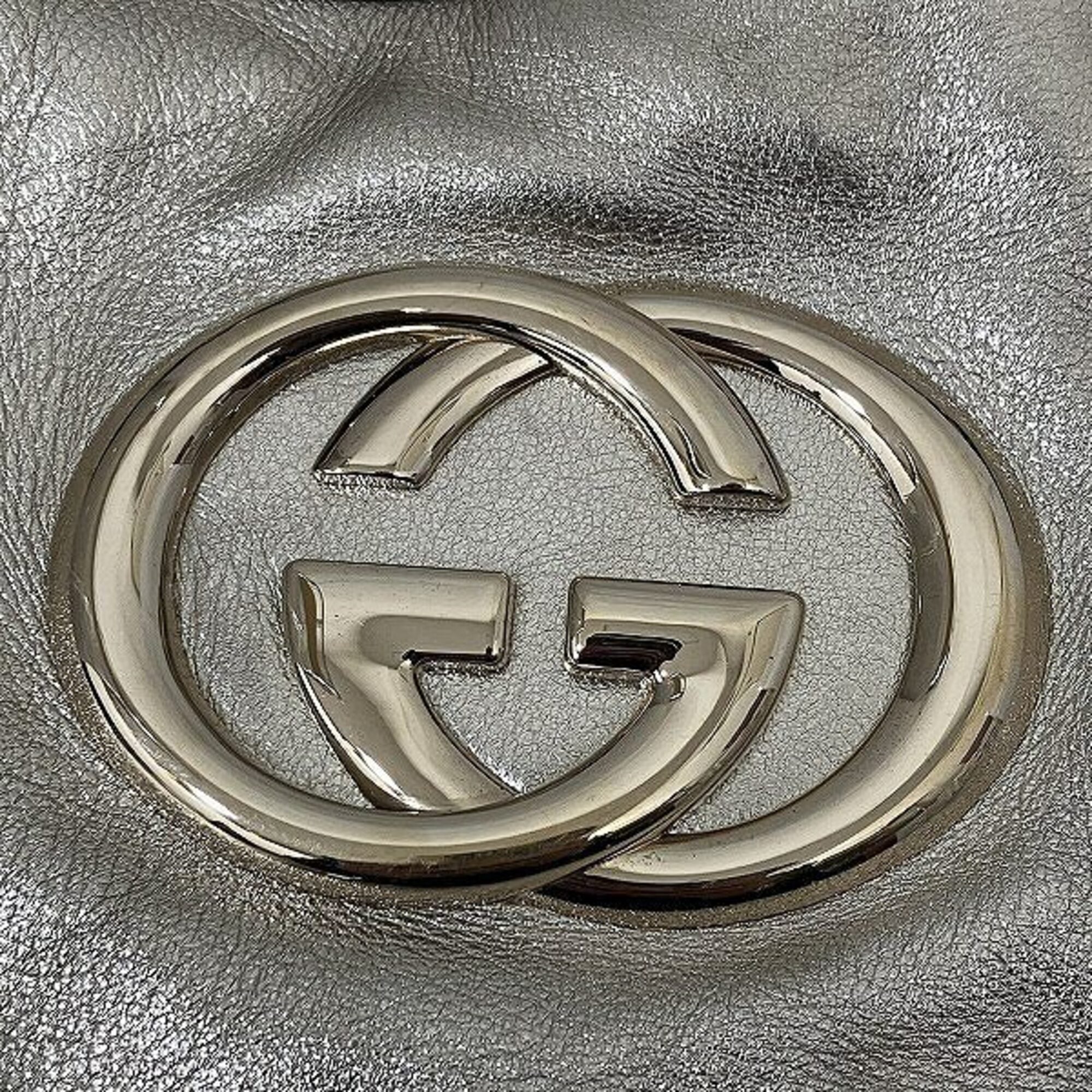 Gucci Metallic Gold Leather Handbag Shoulder Bag (Pre-Owned)