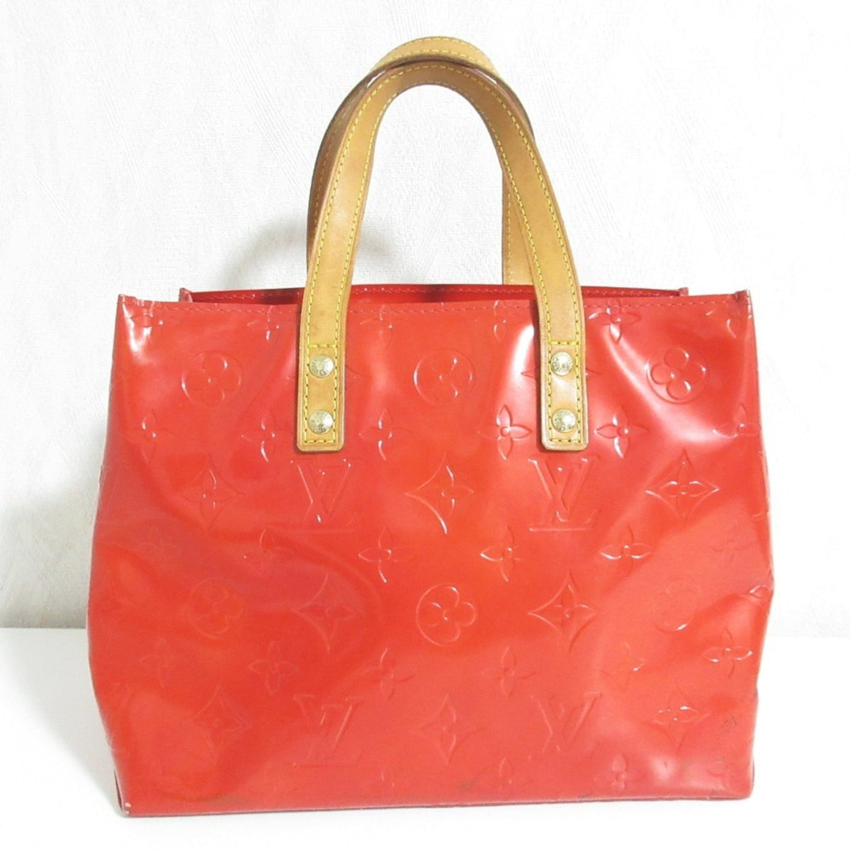 Louis Vuitton Red Color Handbag Tote Bag (Pre-Owned)