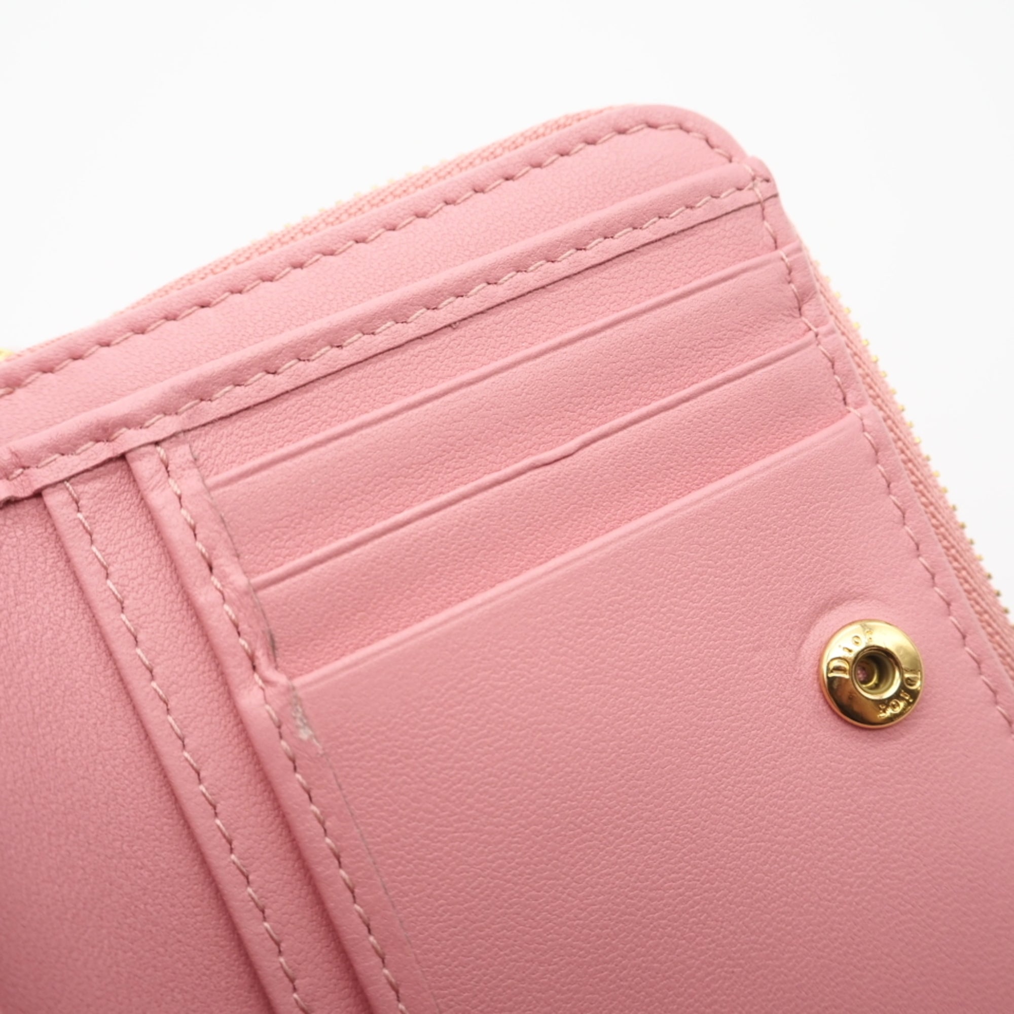 Christian Dior Pink Leather Wallet (Bi-Fold) (Pre-Owned)