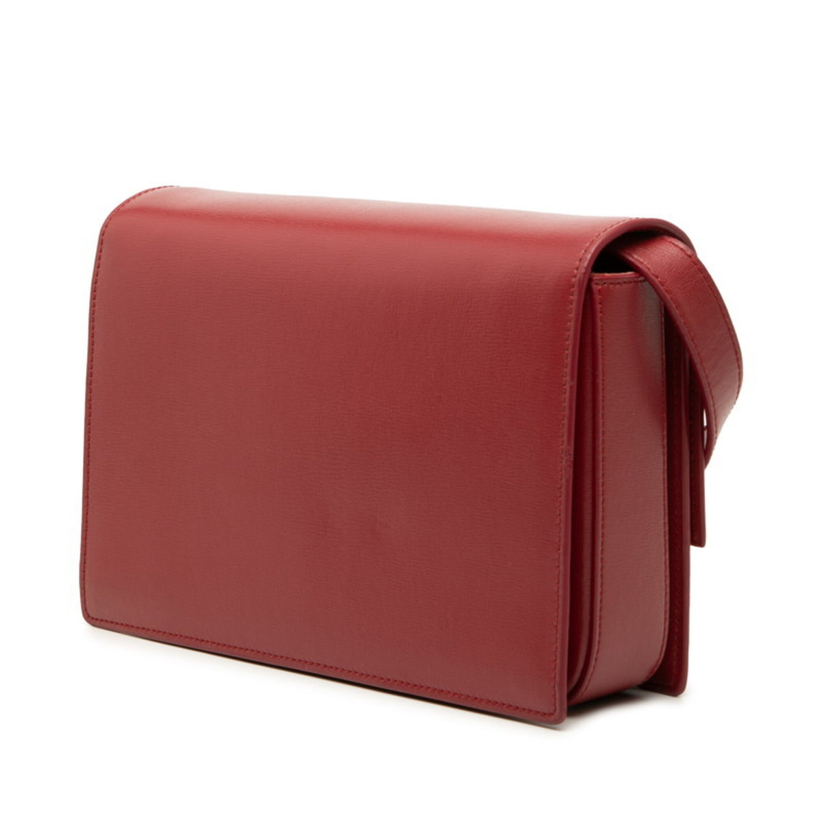 Saint Laurent Red Color Leather Shoulder Bag (Pre-Owned)