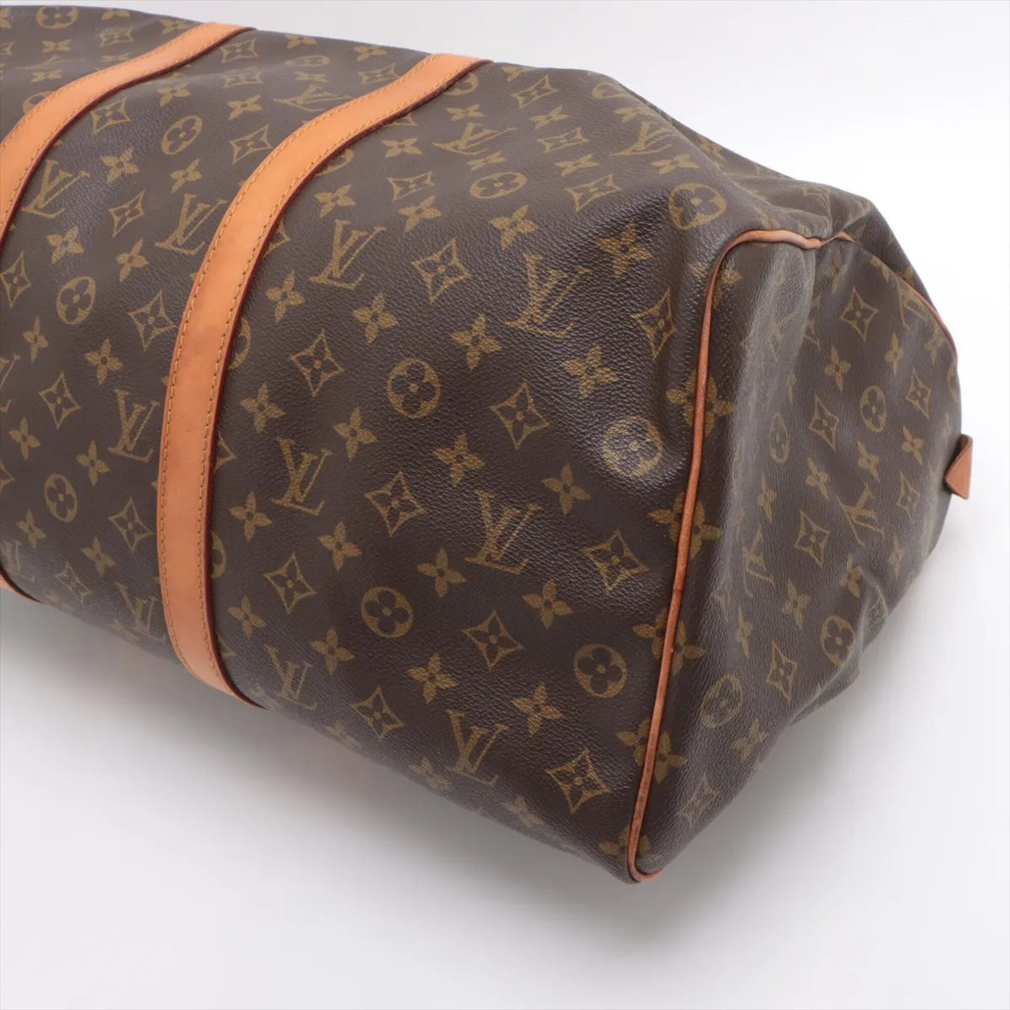 Louis Vuitton Brown Coated Canvas Leather Handbag Tote Bag (Pre-Owned)