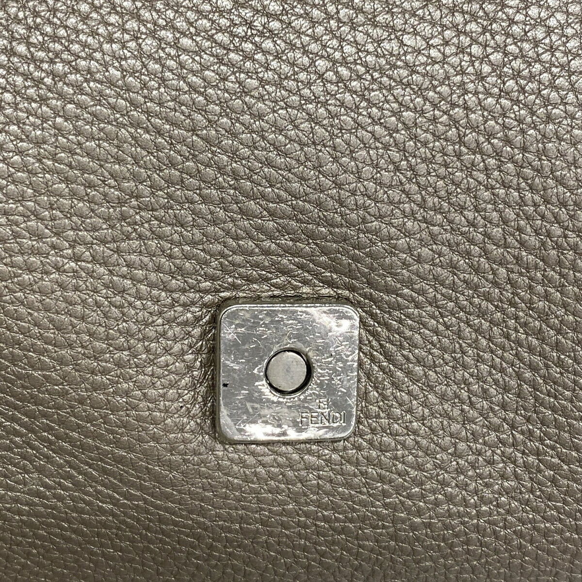 Fendi Grayish Leather Tote Bag (Pre-Owned)
