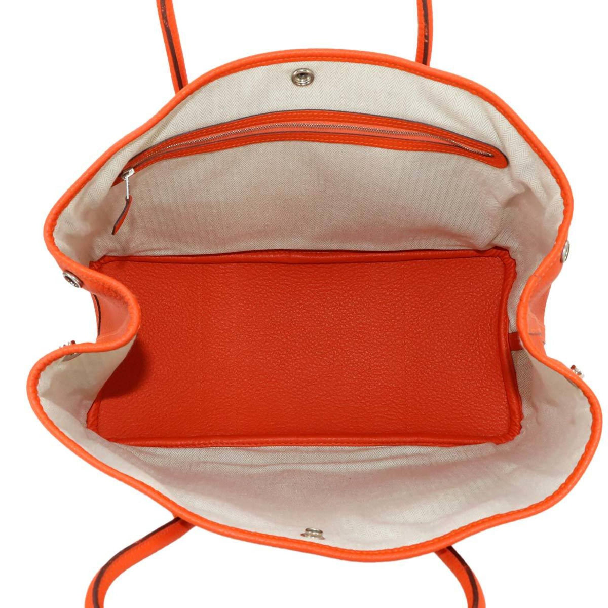 Hermes Feu Orange Country Leather Handbag Tote Bag (Pre-Owned)