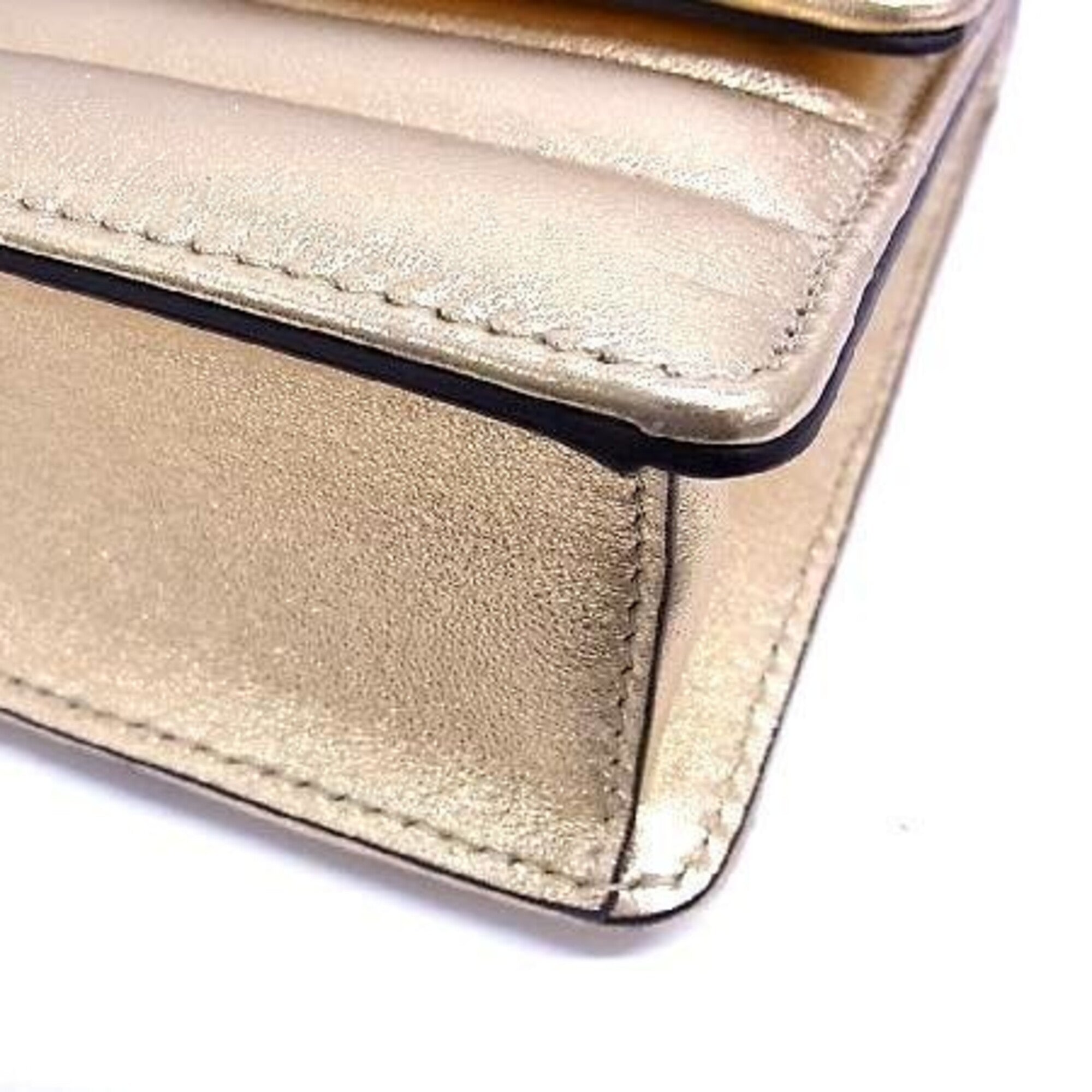 Jimmy Choo Gold Leather Shoulder Bag (Pre-Owned)