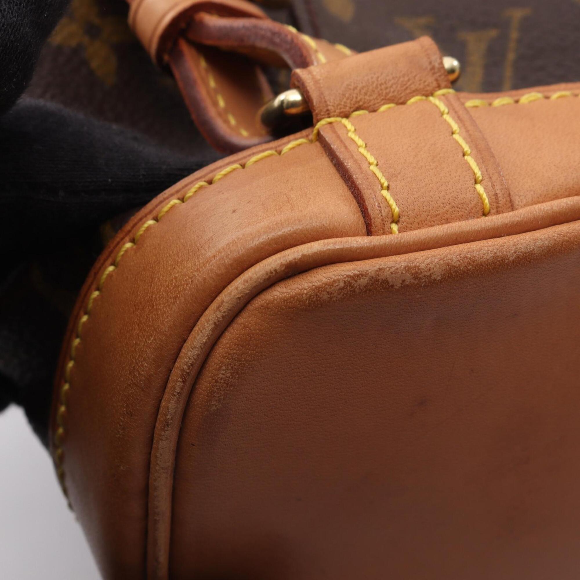 Louis Vuitton Brown Monogram Coated Canvas Leather Backpack (Pre-Owned)