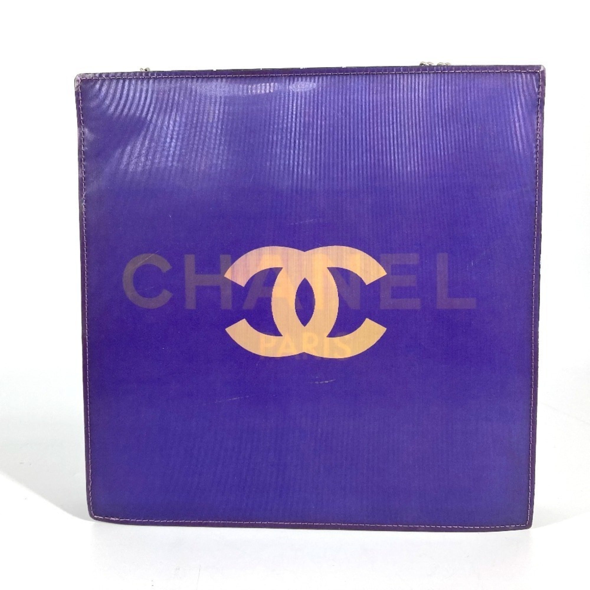Chanel Purple Pvc Leather Shoulder Bag (Pre-Owned)