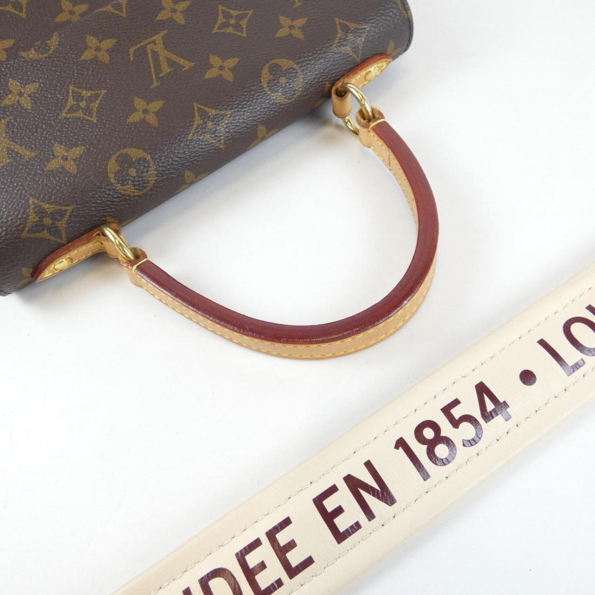 Louis Vuitton Cream Marron Coated Canvas Handbag (Pre-Owned)