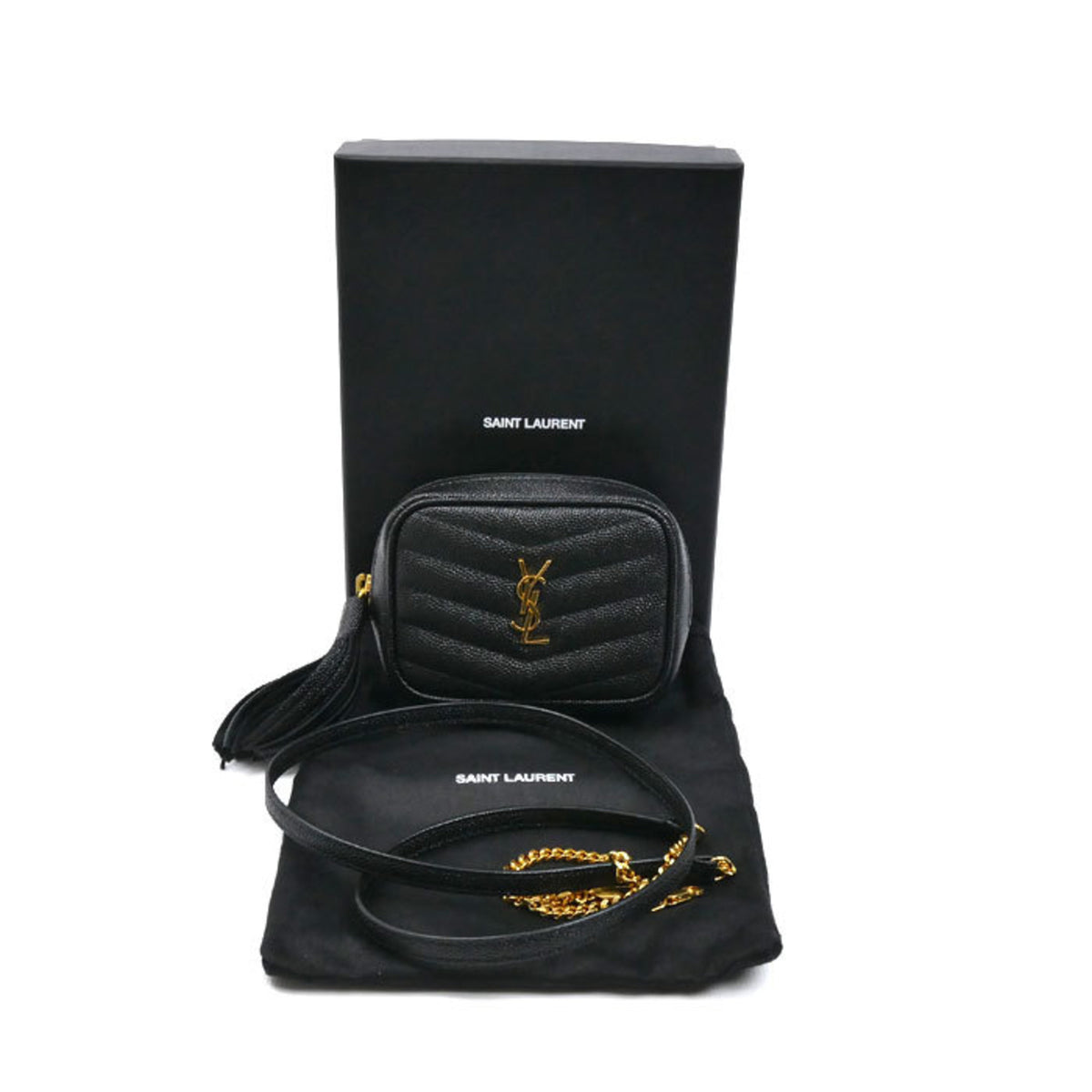 Saint Laurent Black Leather Shoulder Bag (Pre-Owned)