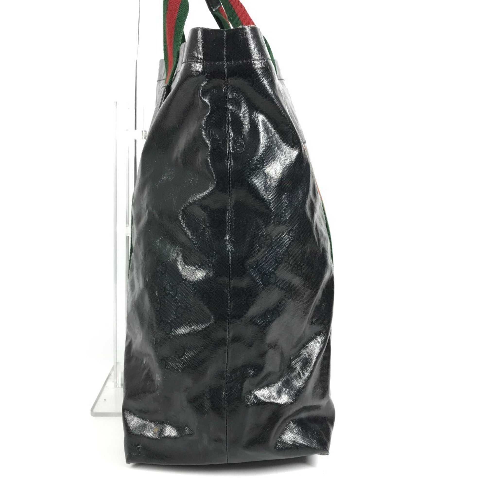 Gucci Black Coated Canvas Handbag Tote Bag (Pre-Owned)